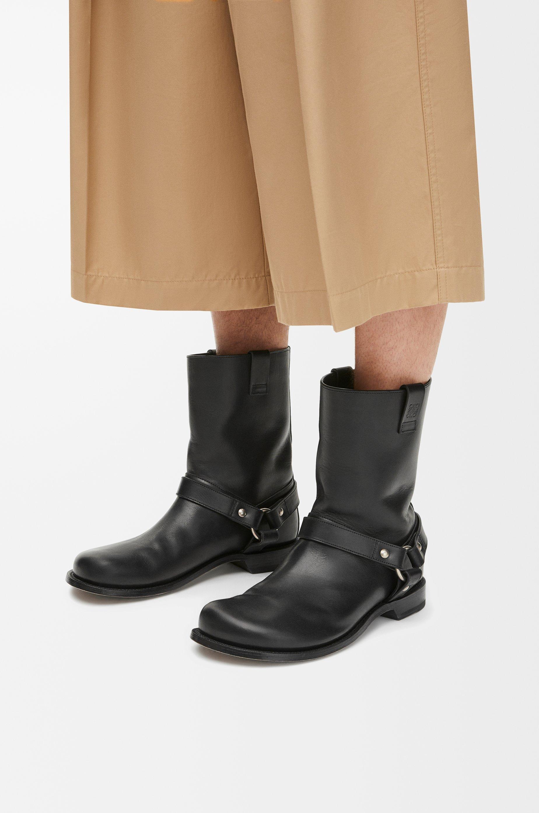 Loewe Luxury Campo Biker Boot In Calfskin in Black for Men