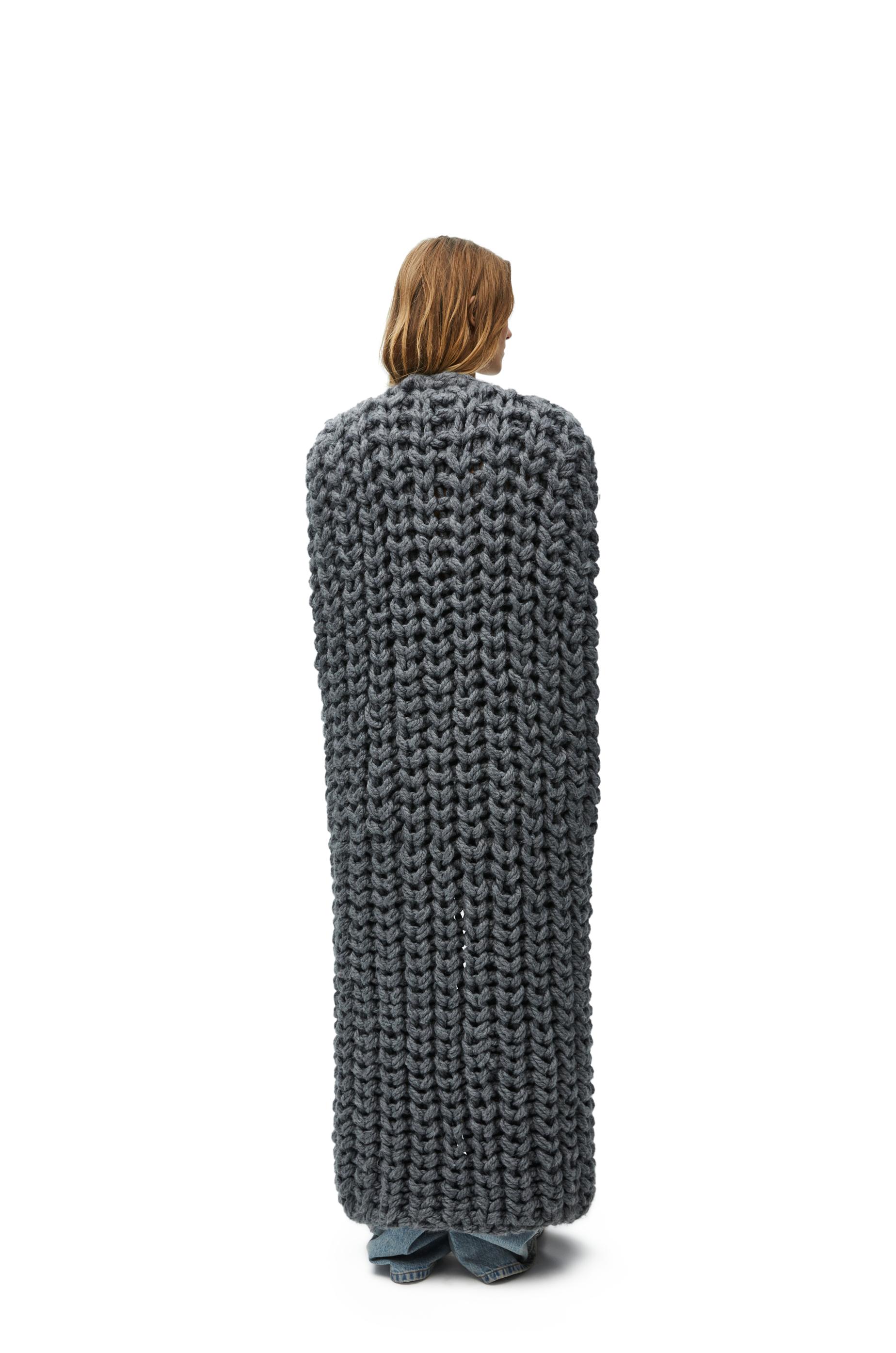 Loewe Long Cape In Wool in Blue | Lyst