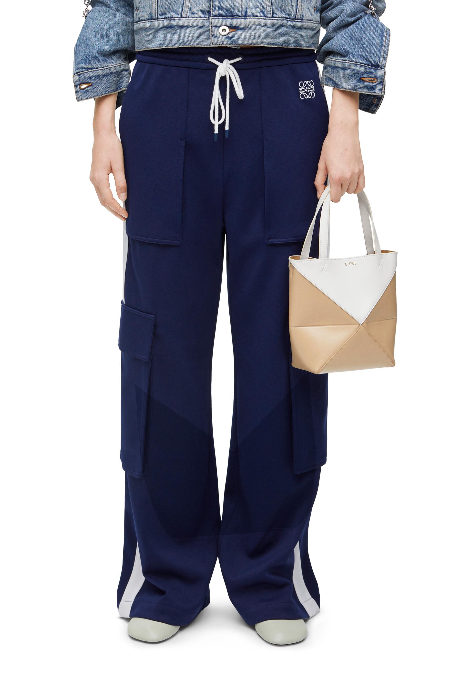 Loewe Luxury Mini Puzzle Fold Tote In Shiny Calfskin in Blue Lyst