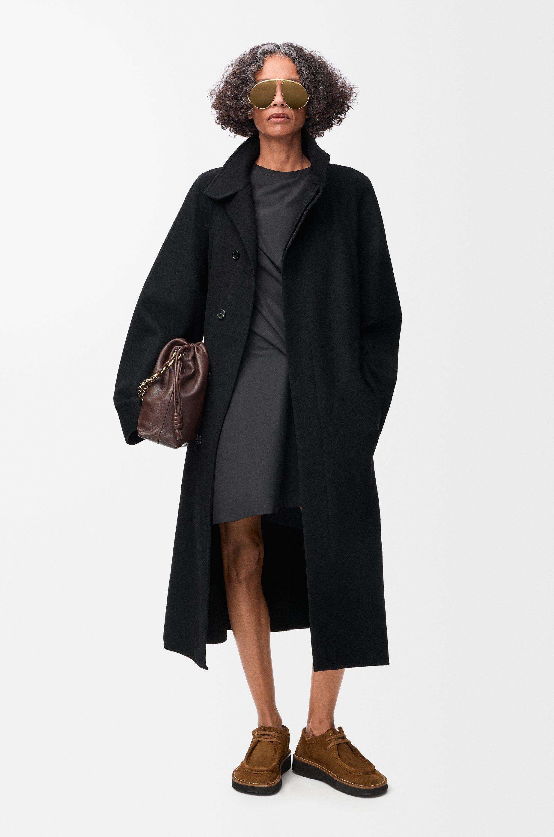 コート Loewe Midnight Blue Wool Coat Pebble peacoat in wool Blue - LOEWE
