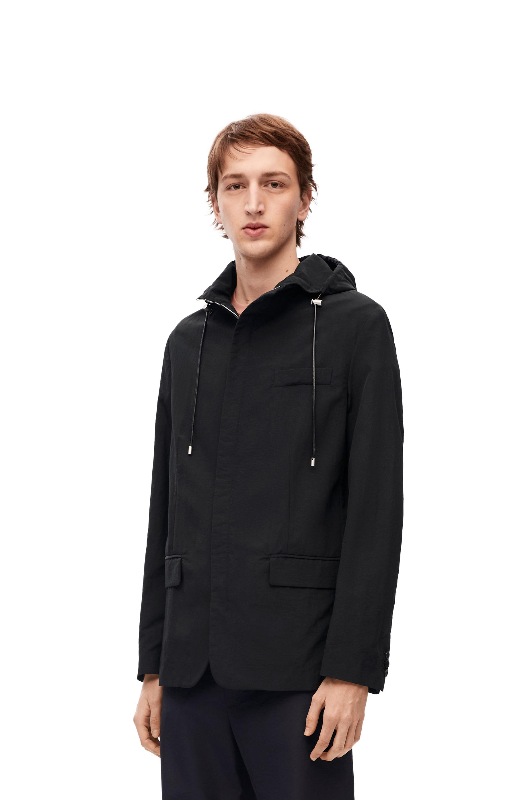 Loewe Hooded Jacket In Nylon in Black for Men | Lyst