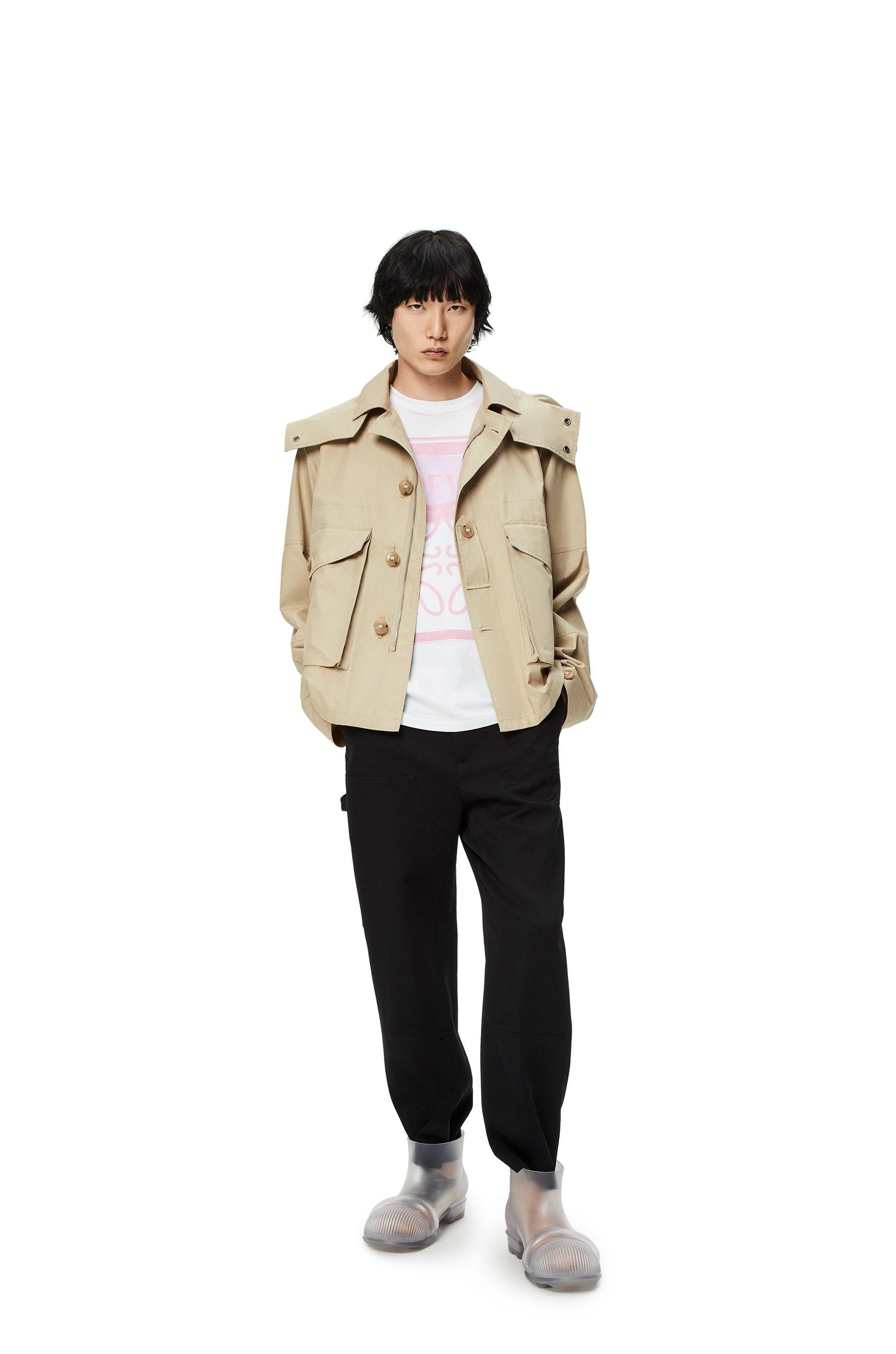men cotton ribbed blouson