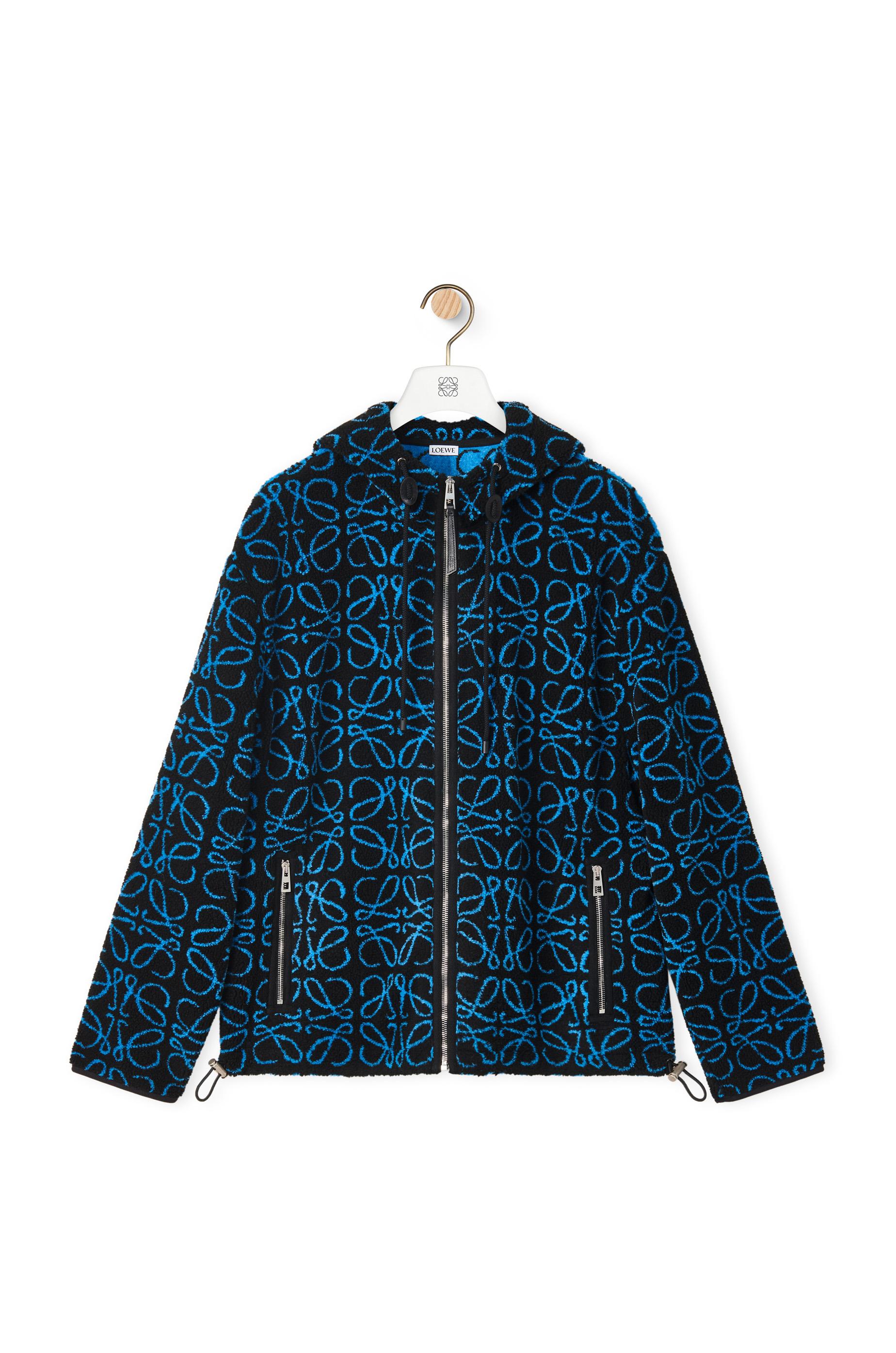 Anagram Jacquard Fleece Jacket in Blue - Loewe