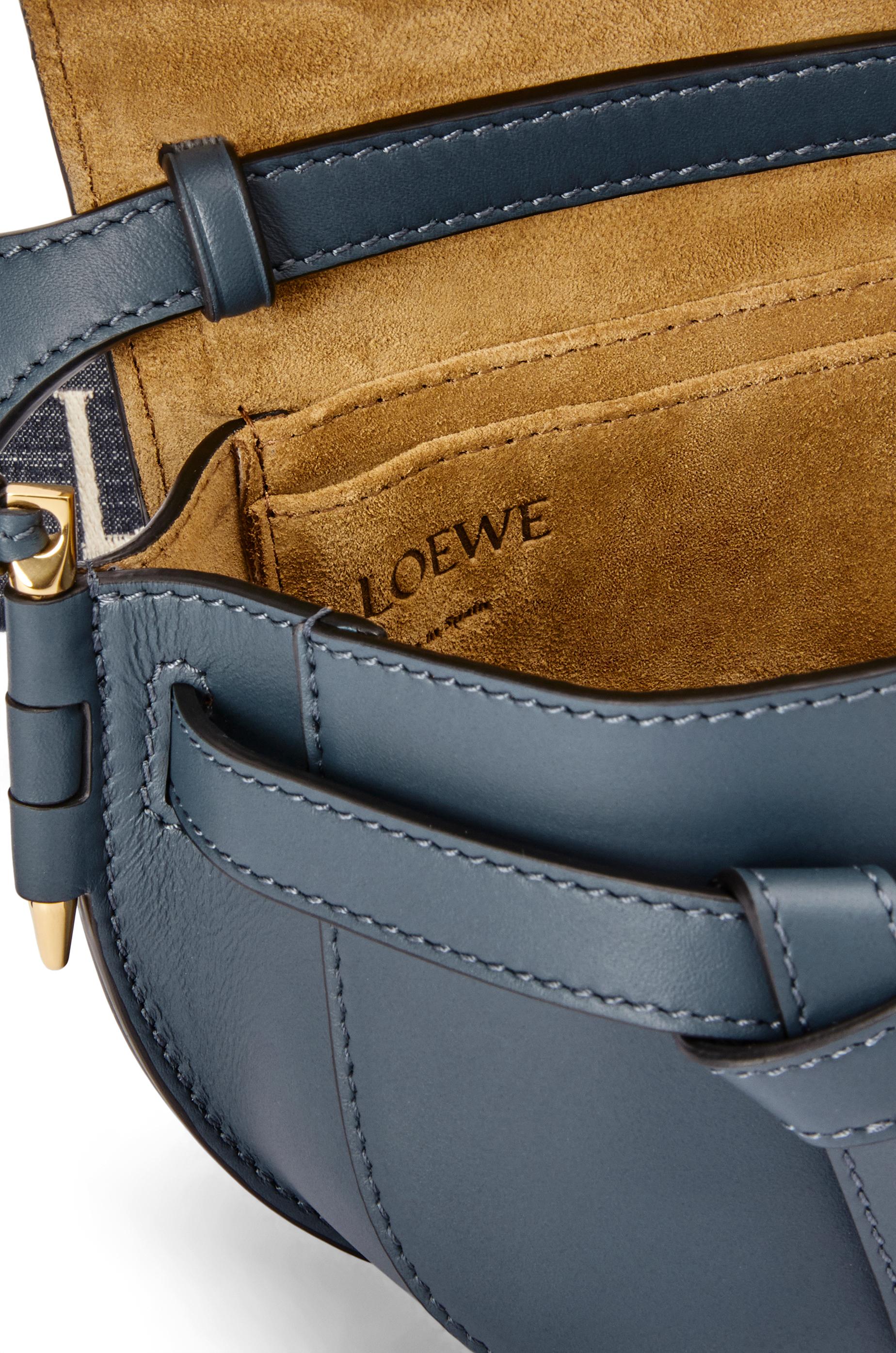 mini gate dual bag in soft calfskin and jacquard