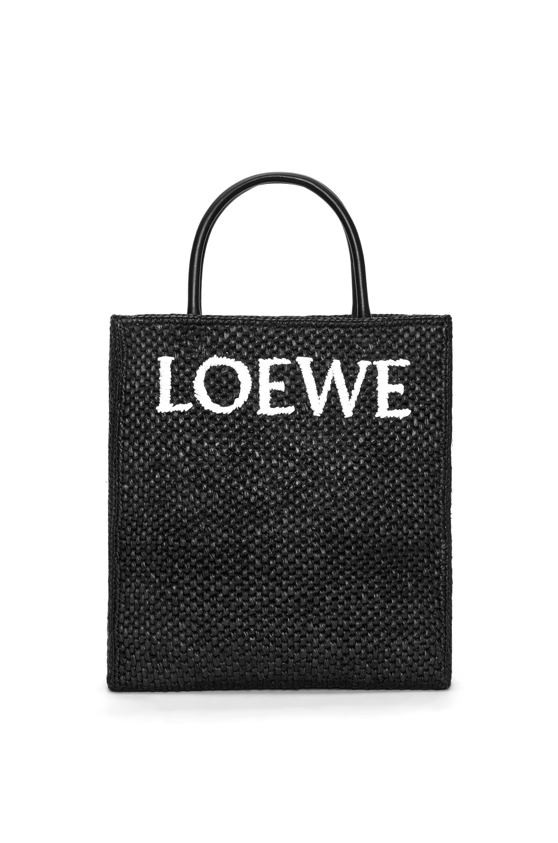 Loewe Luxury Standard A4 Tote Bag In Raffia For Women in Black | Lyst
