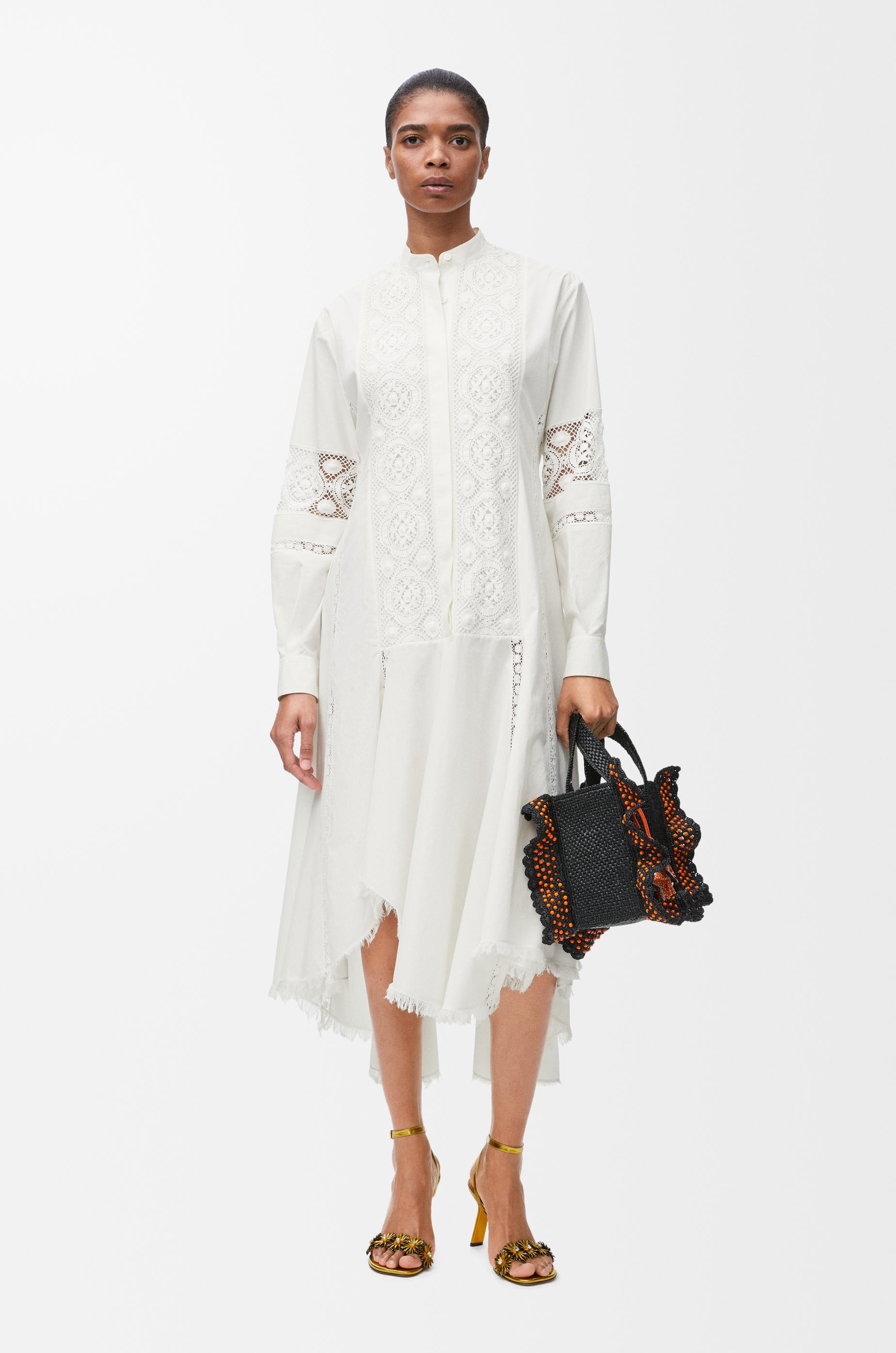 【送料&関税込】Loewe Chemisier Dress LOEWE Draped asymmetric chain-embellished silk-satin shirt