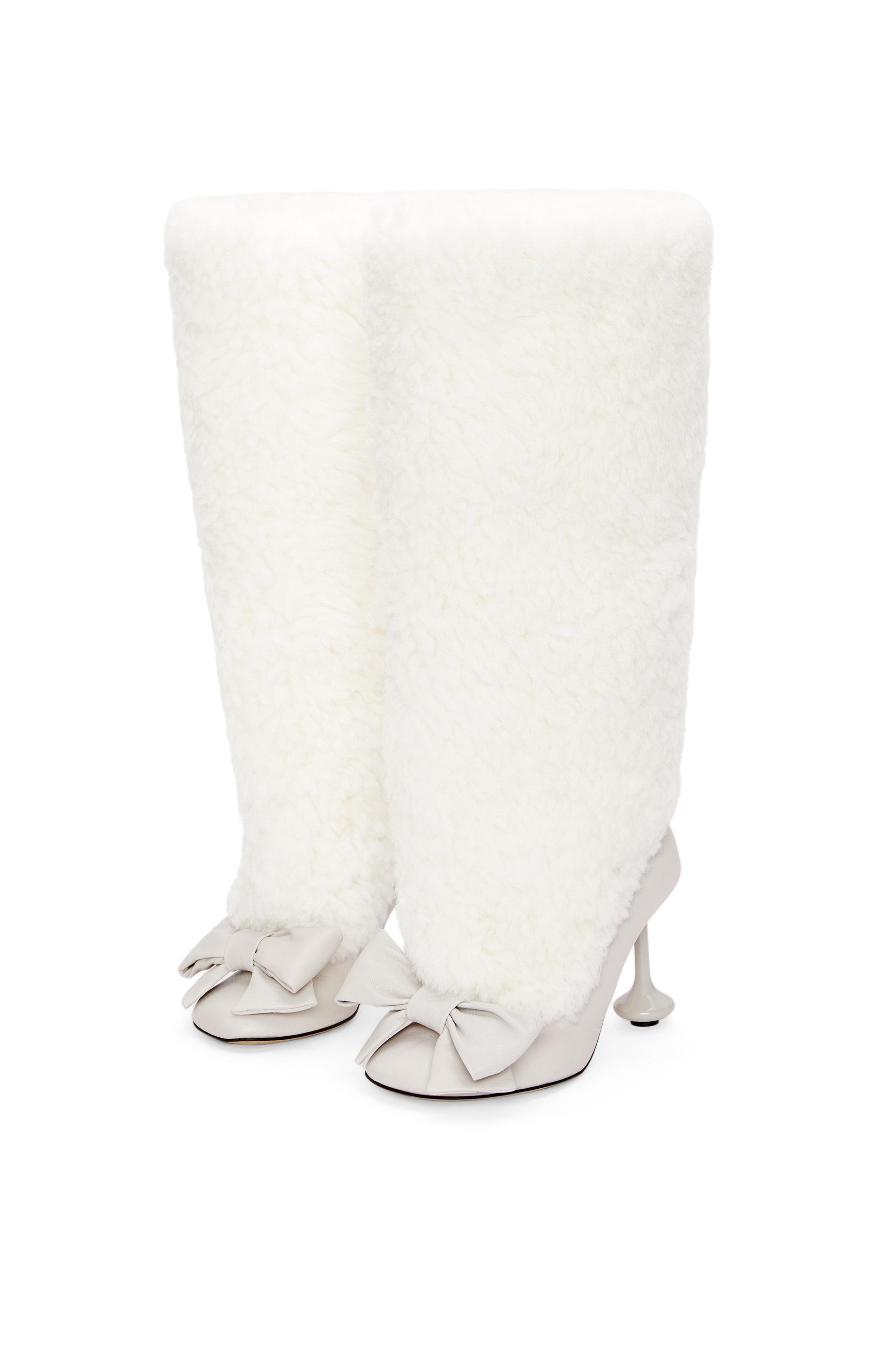 Loewe Toy Boot In Shearling And Lambskin in White | Lyst