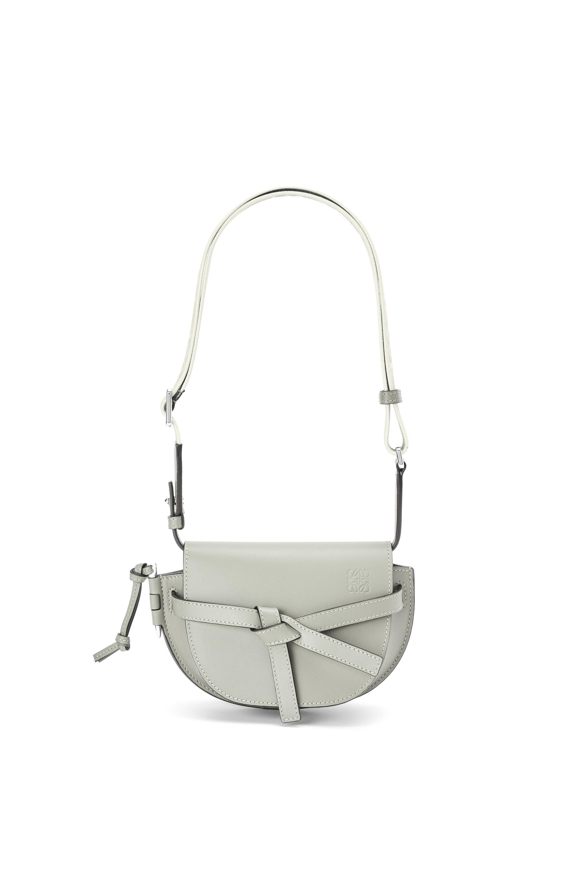 Loewe Gate Top Handle Mini Bag in Light Oat & Soft White