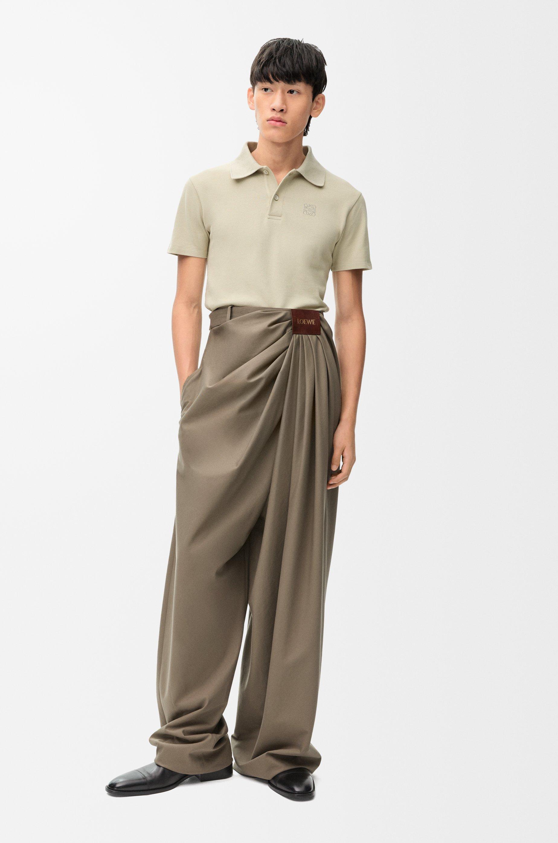 ボトムスその他 Loewe Brown khaki silk and cotton trousers Loewe Brown Khaki Silk And Cotton Trouser – LOZURI®