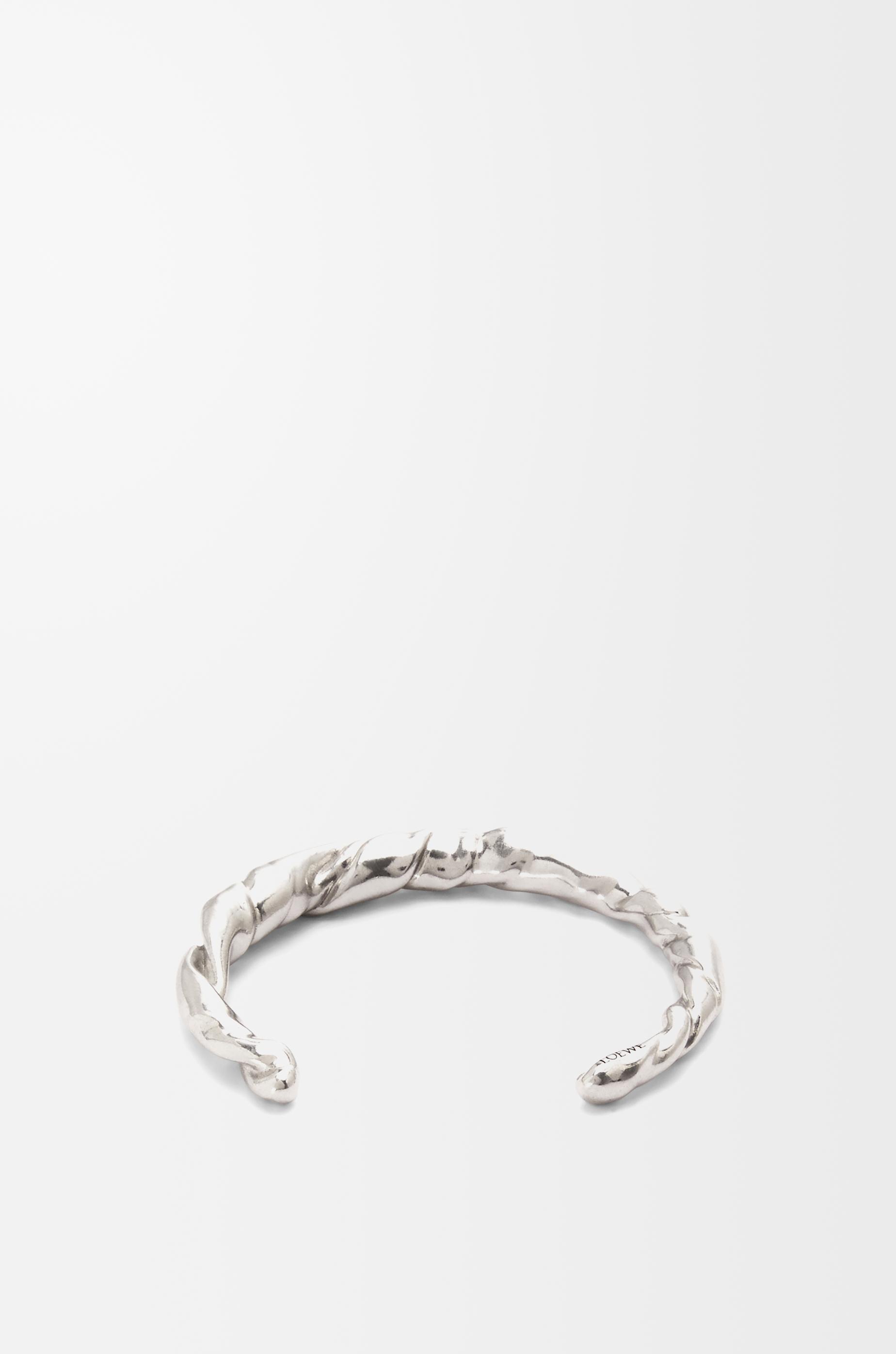 LOEWE TWIST BANGLE ホワイト/ブラック Twist bangle in calfskin White - LOEWE
