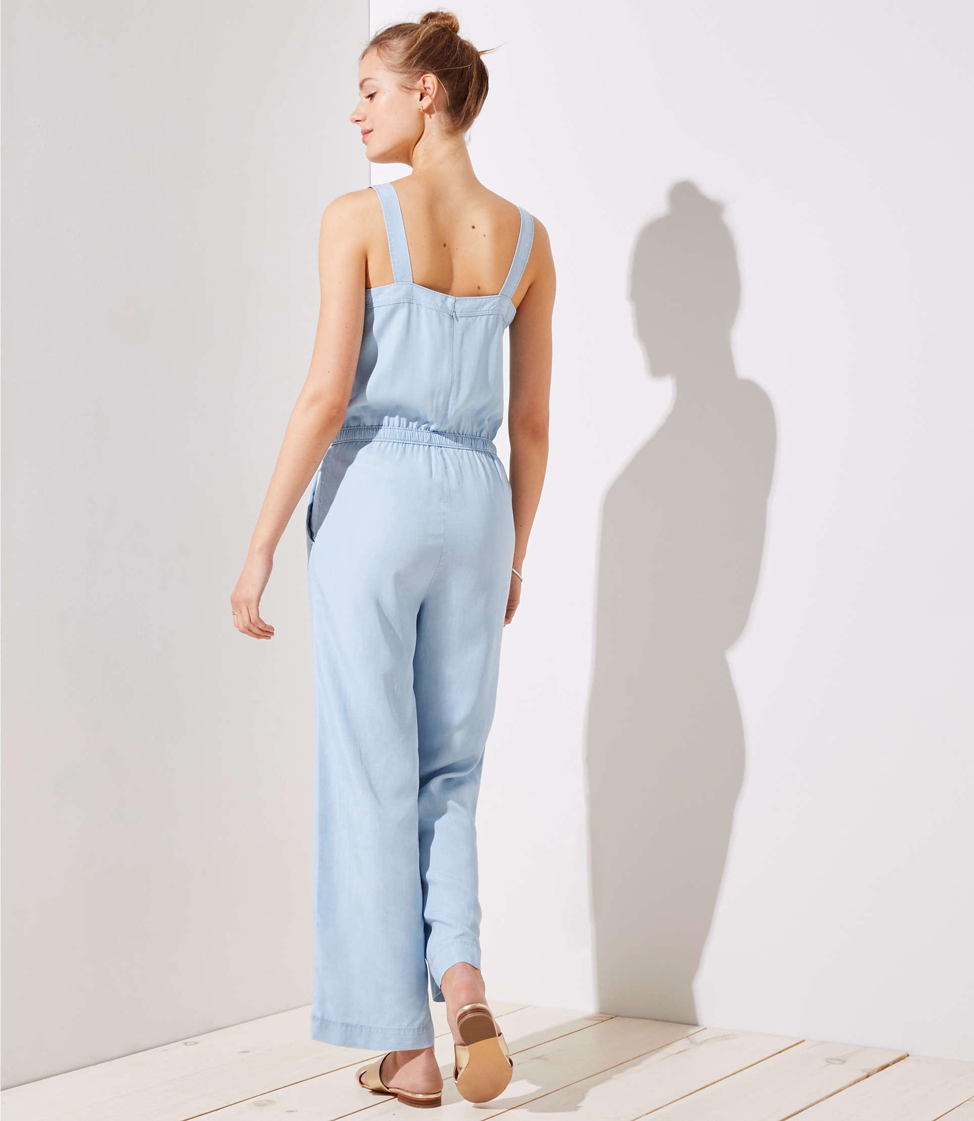 loft blue jumpsuit