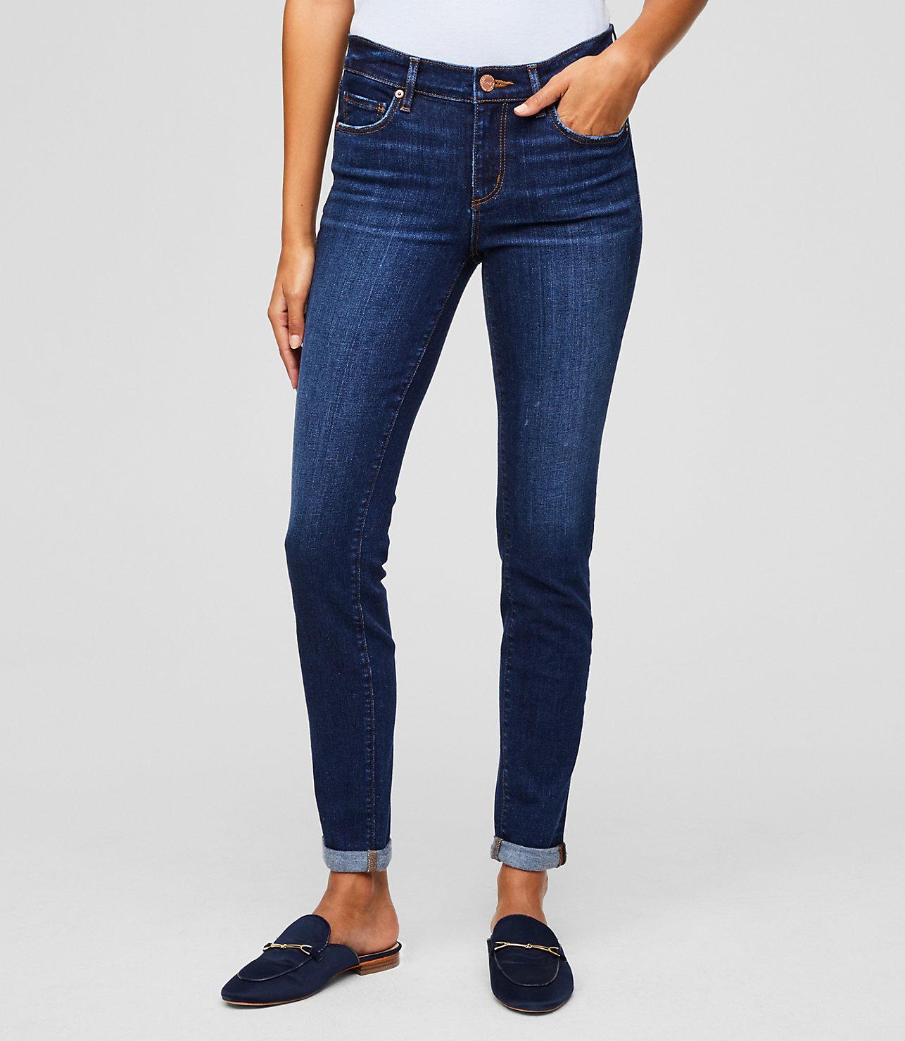 loft curvy skinny crop jeans