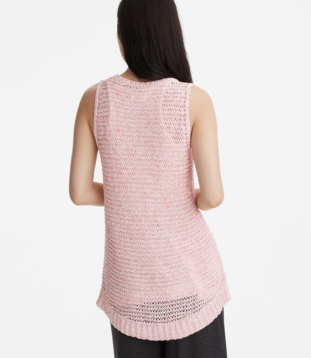 LOFT Cotton Lou & Grey Stitchy Sleeveless Sweater Tunic in ...