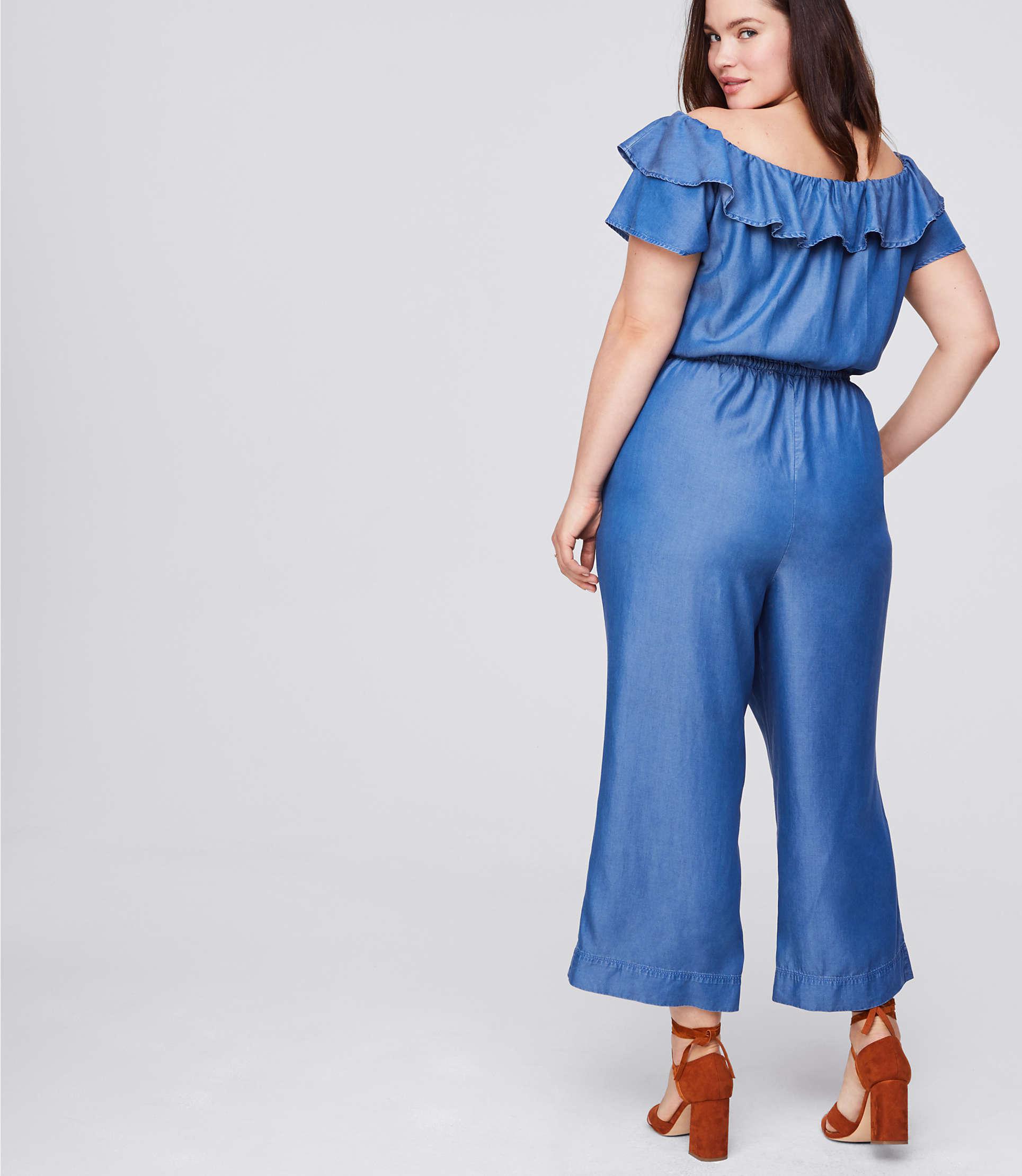 loft chambray jumpsuit