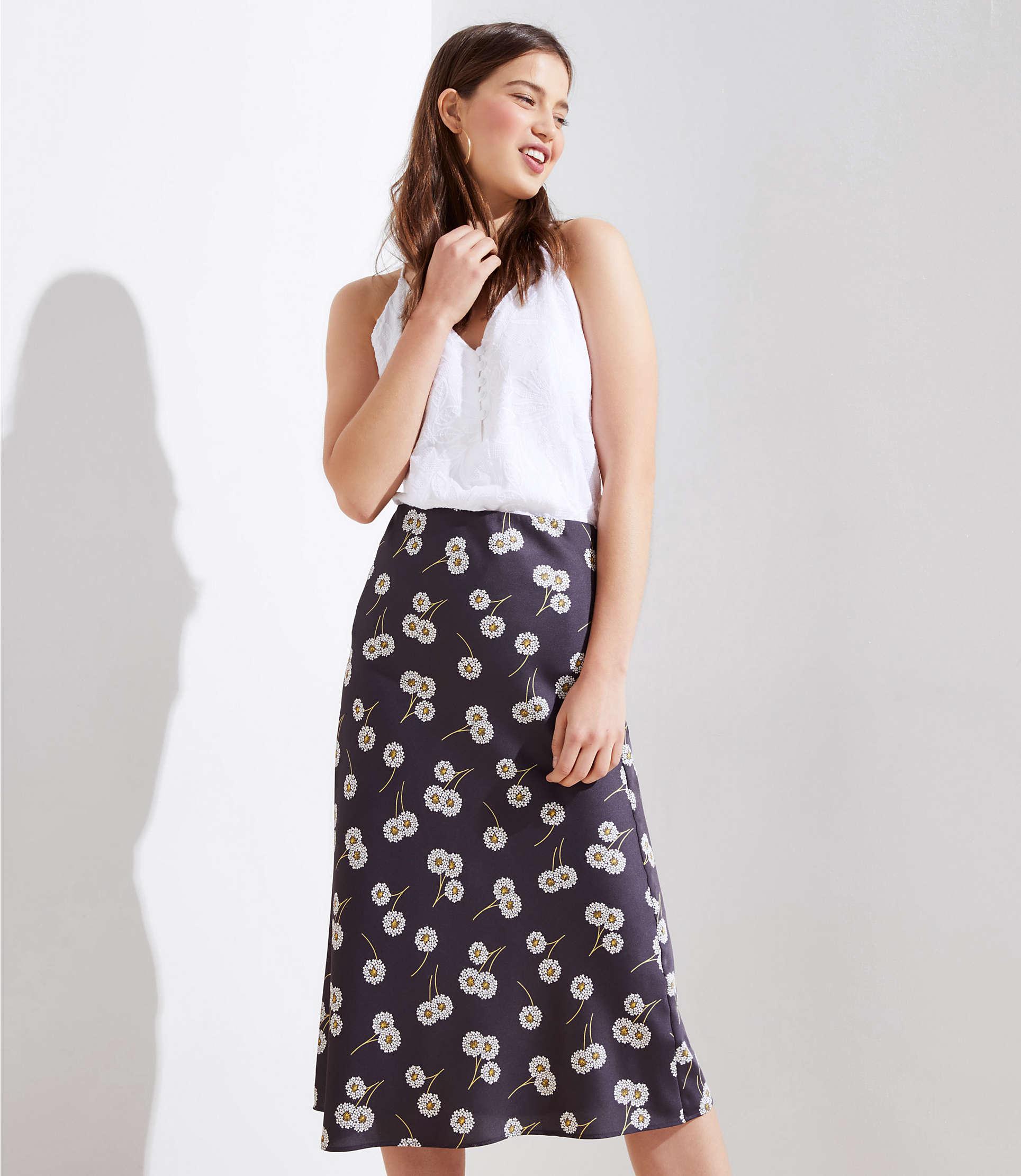 plaid midi skirt loft