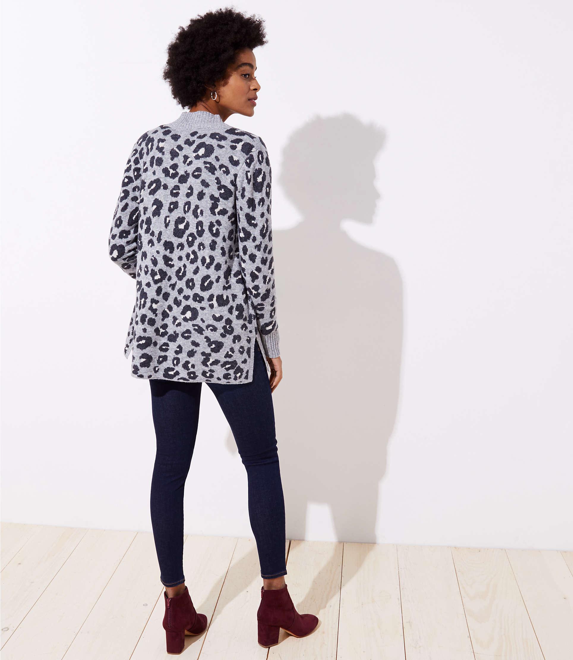 loft leopard cardigan