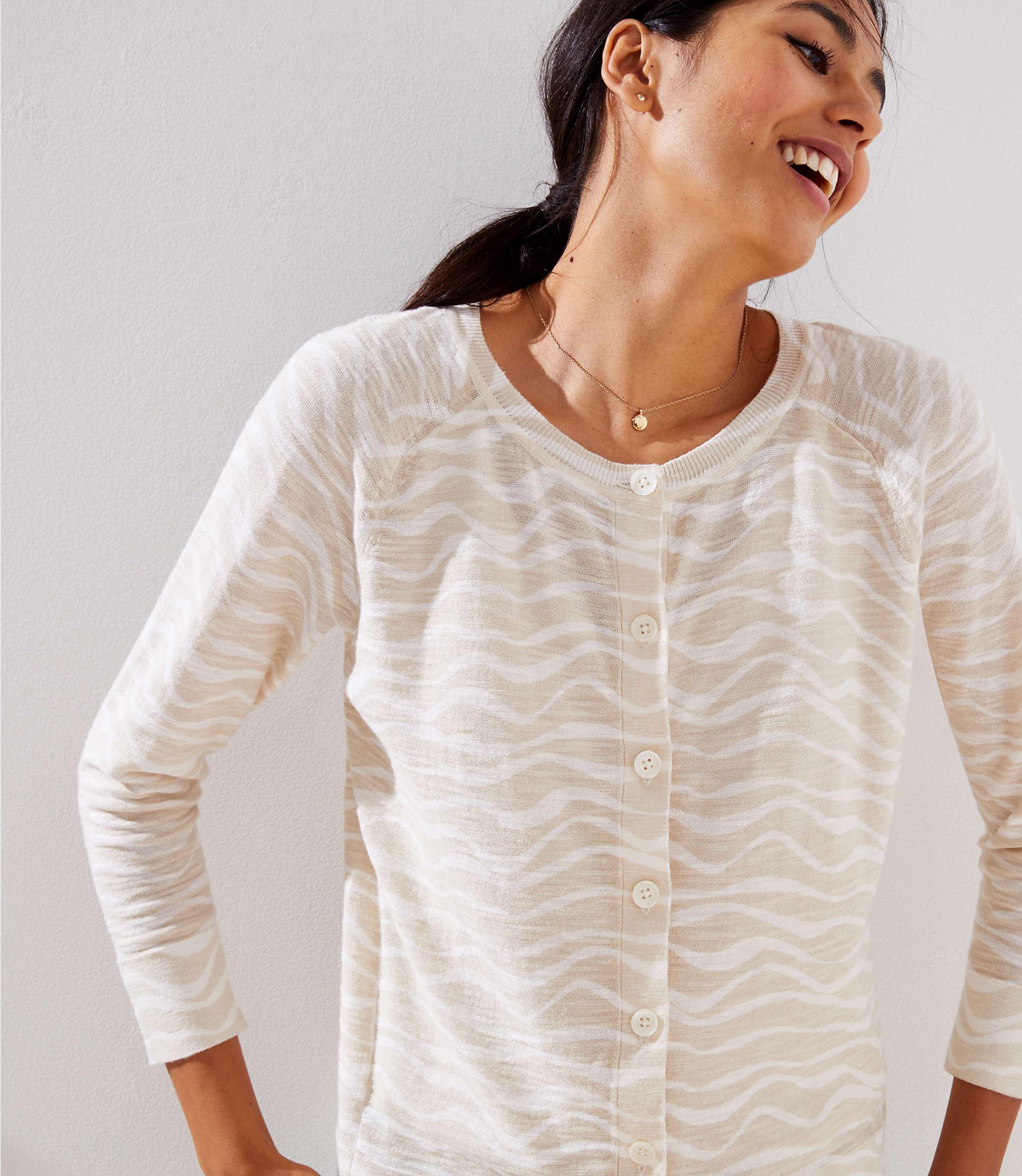 loft zebra cardigan