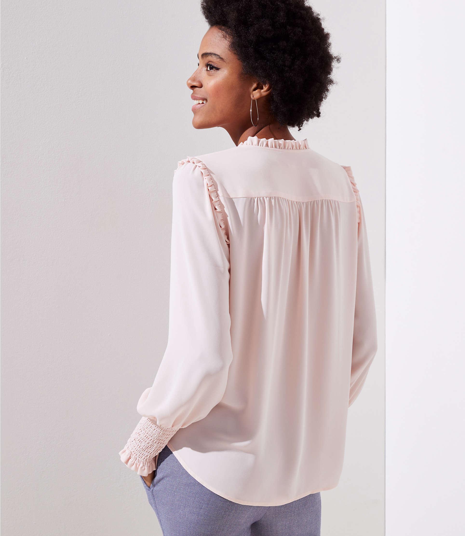 loft pink blouse
