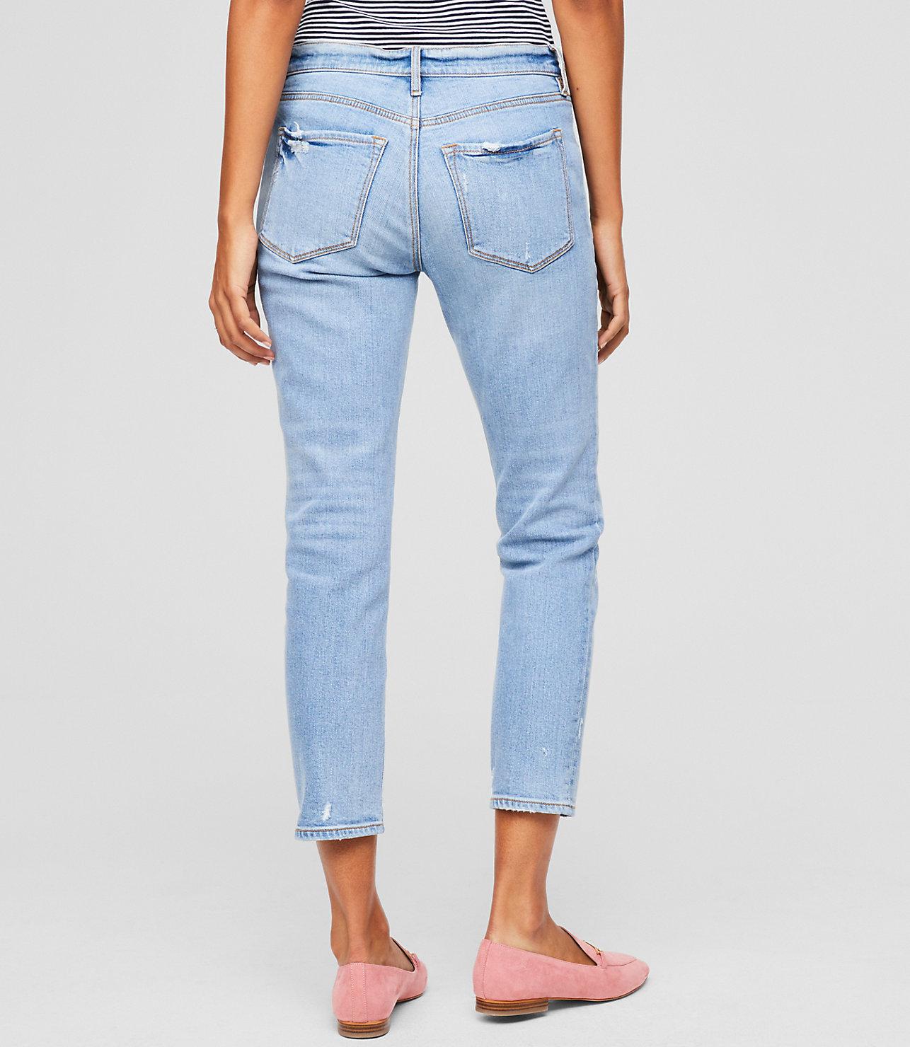 loft curvy skinny crop jeans