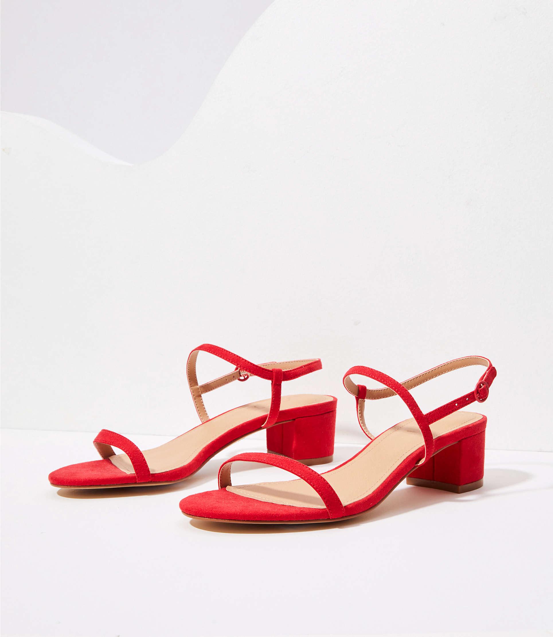 strappy block heel leather sandals
