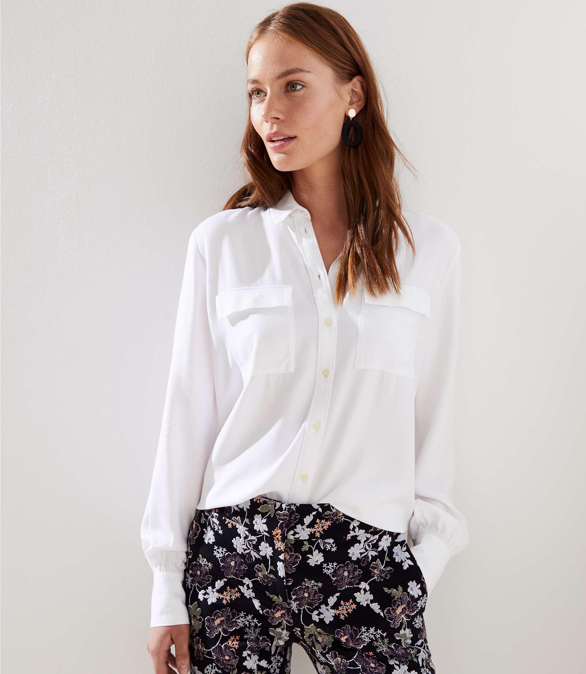 loft white blouse