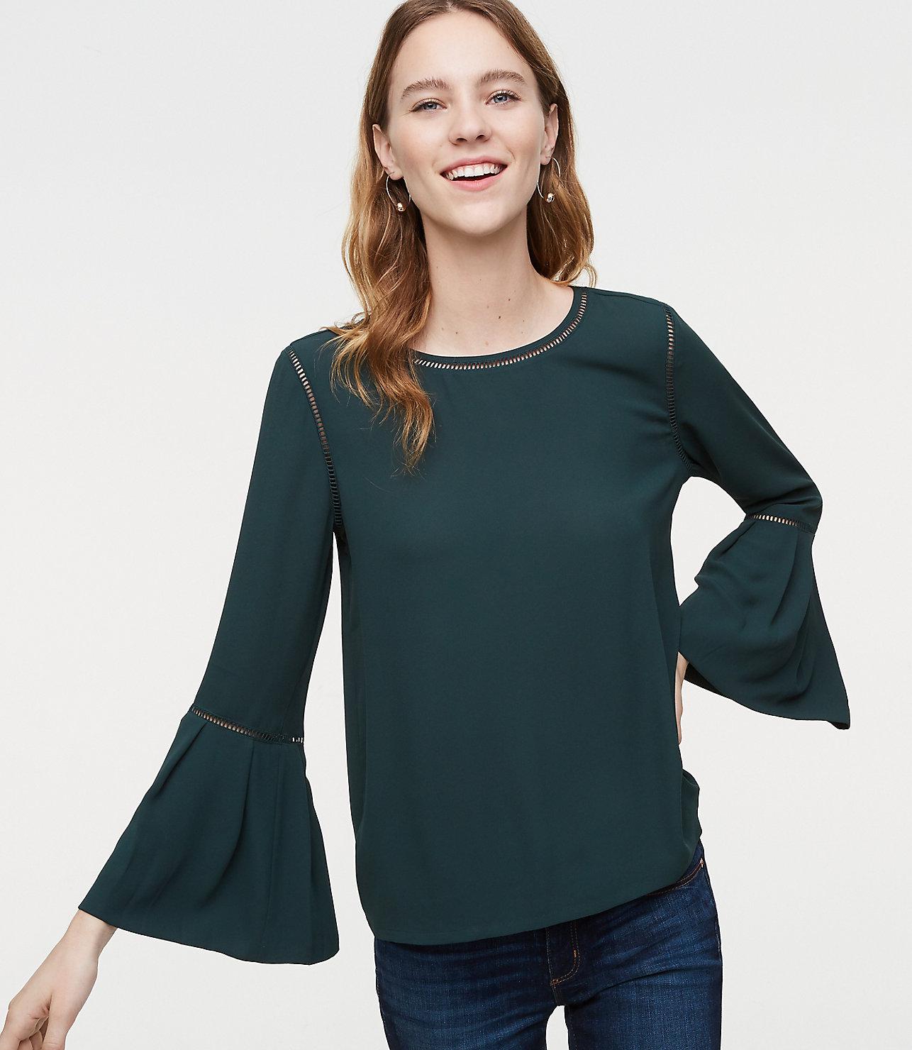 loft green blouse