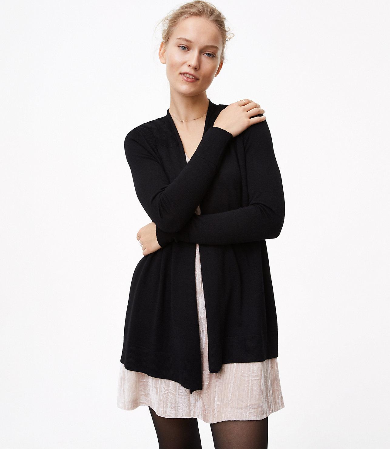 loft black cardigan
