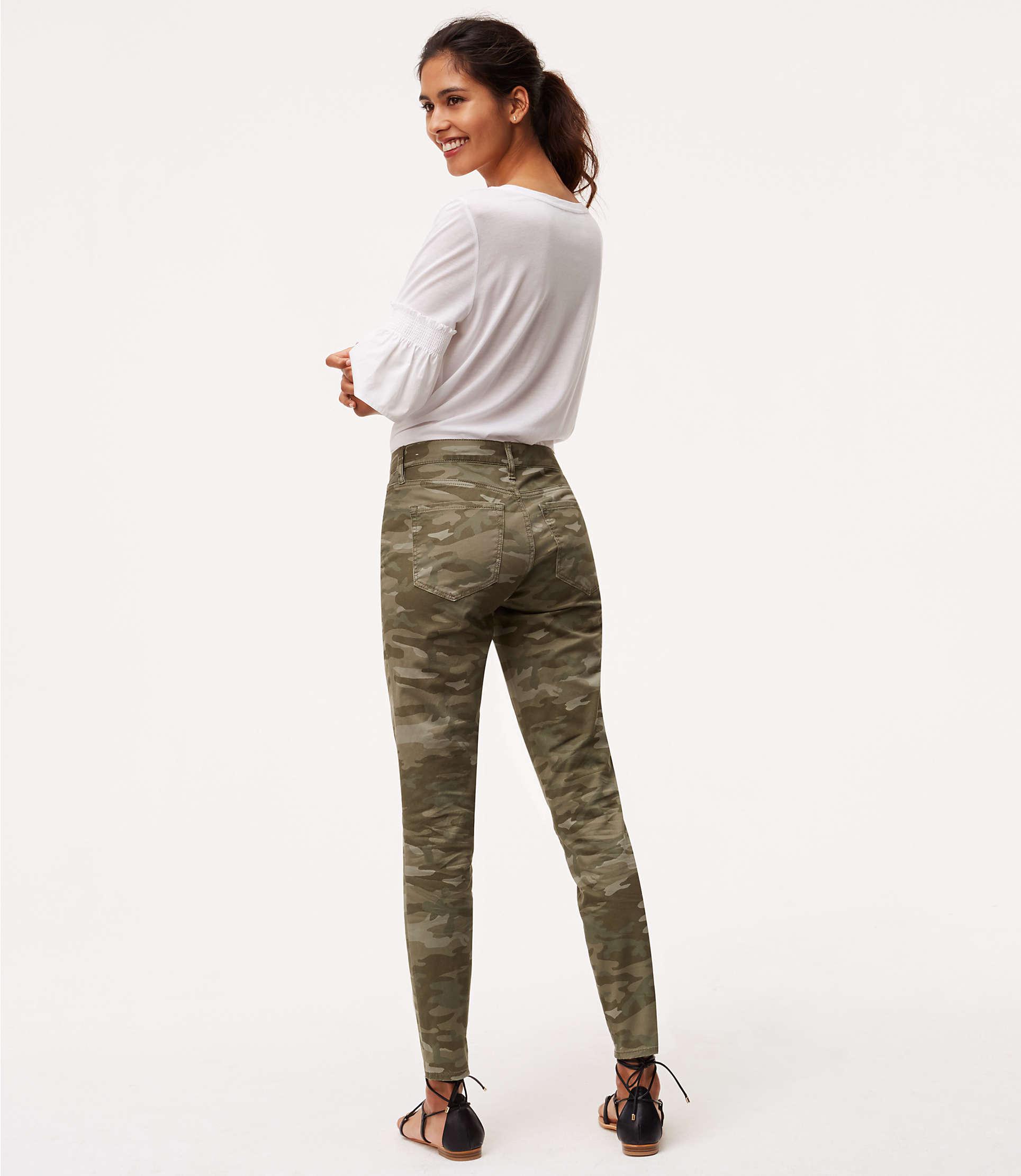 loft camo skinny pants