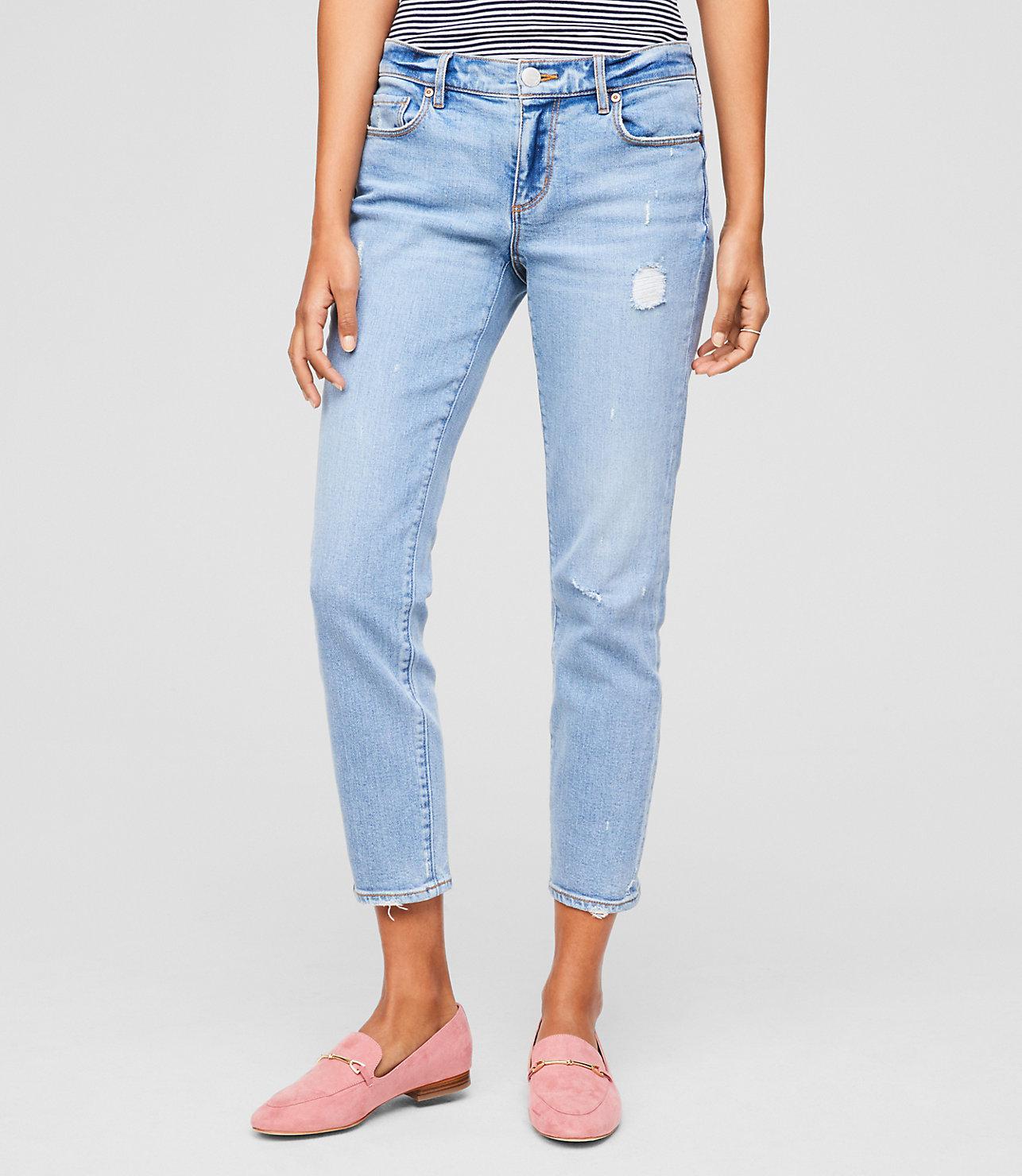 loft curvy skinny crop jeans