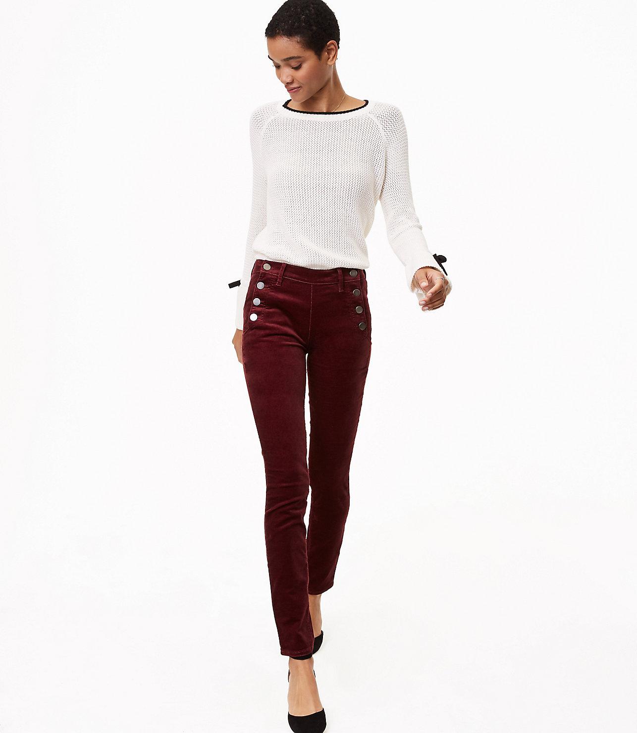 ann taylor loft velvet pants