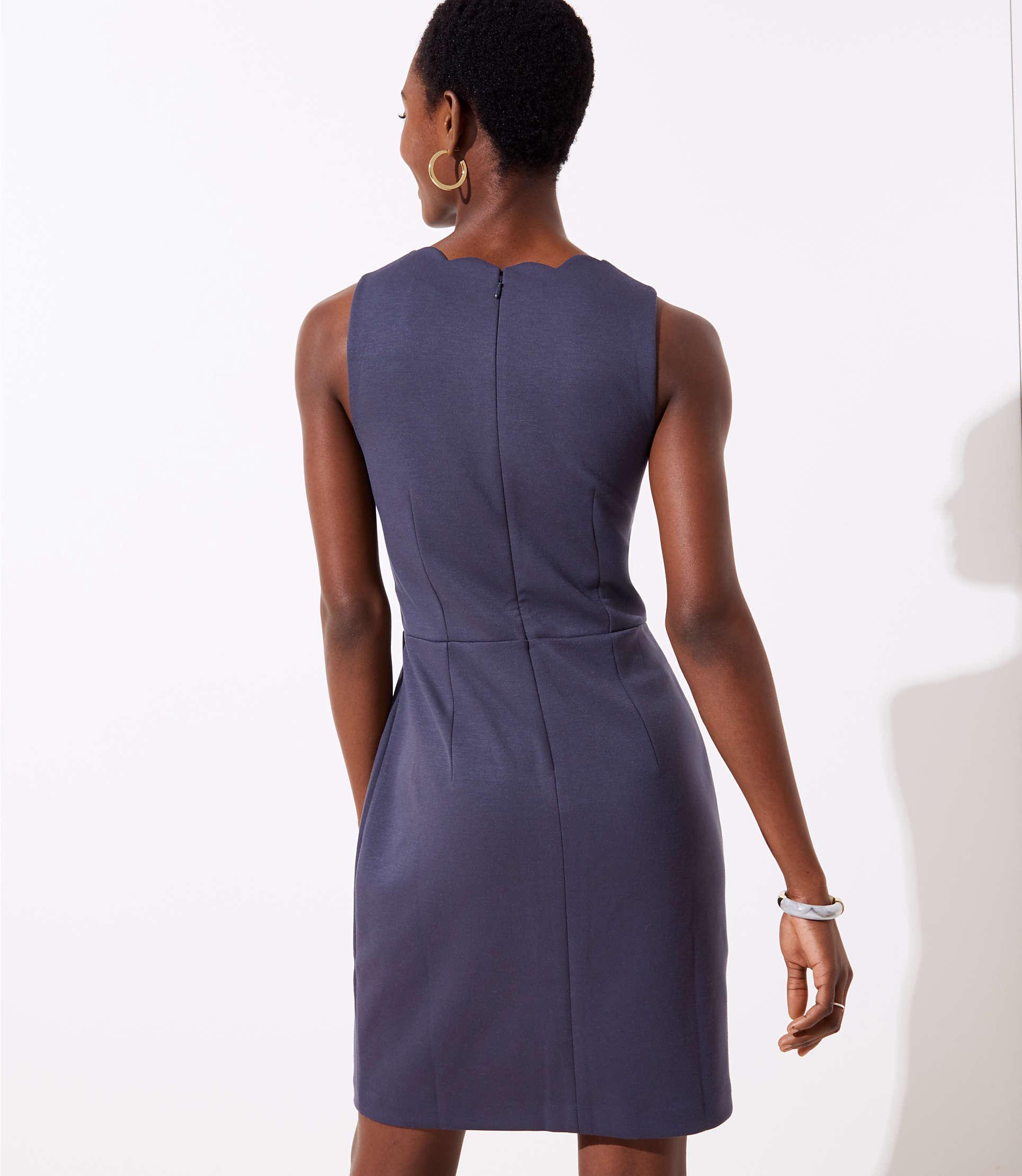 loft scalloped sheath dress