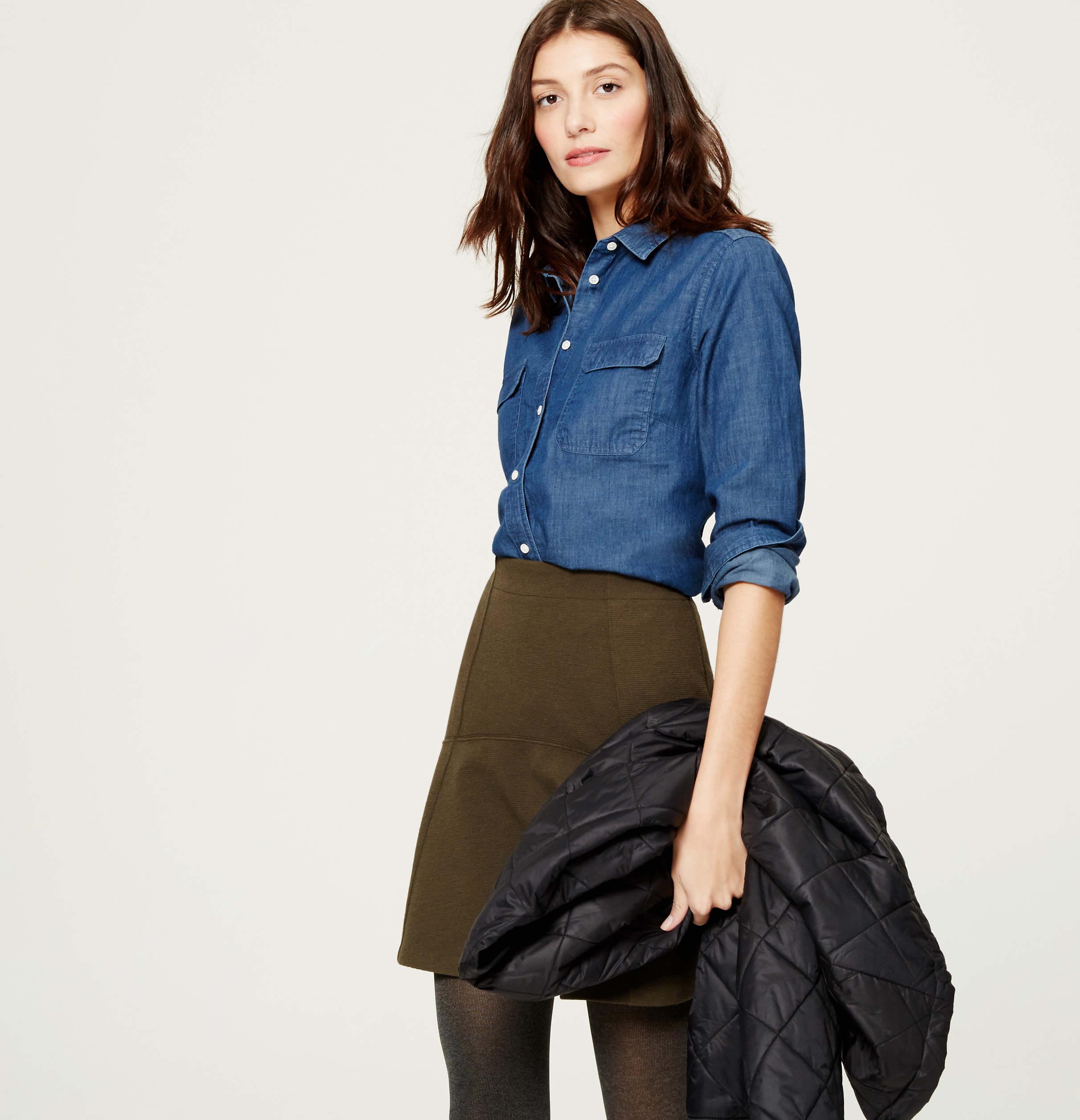 loft softened chambray shirt