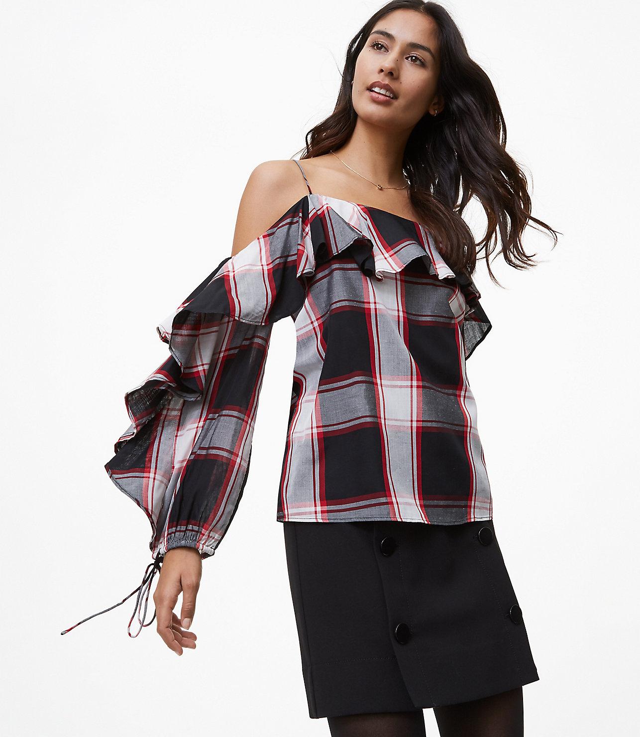 loft black tops