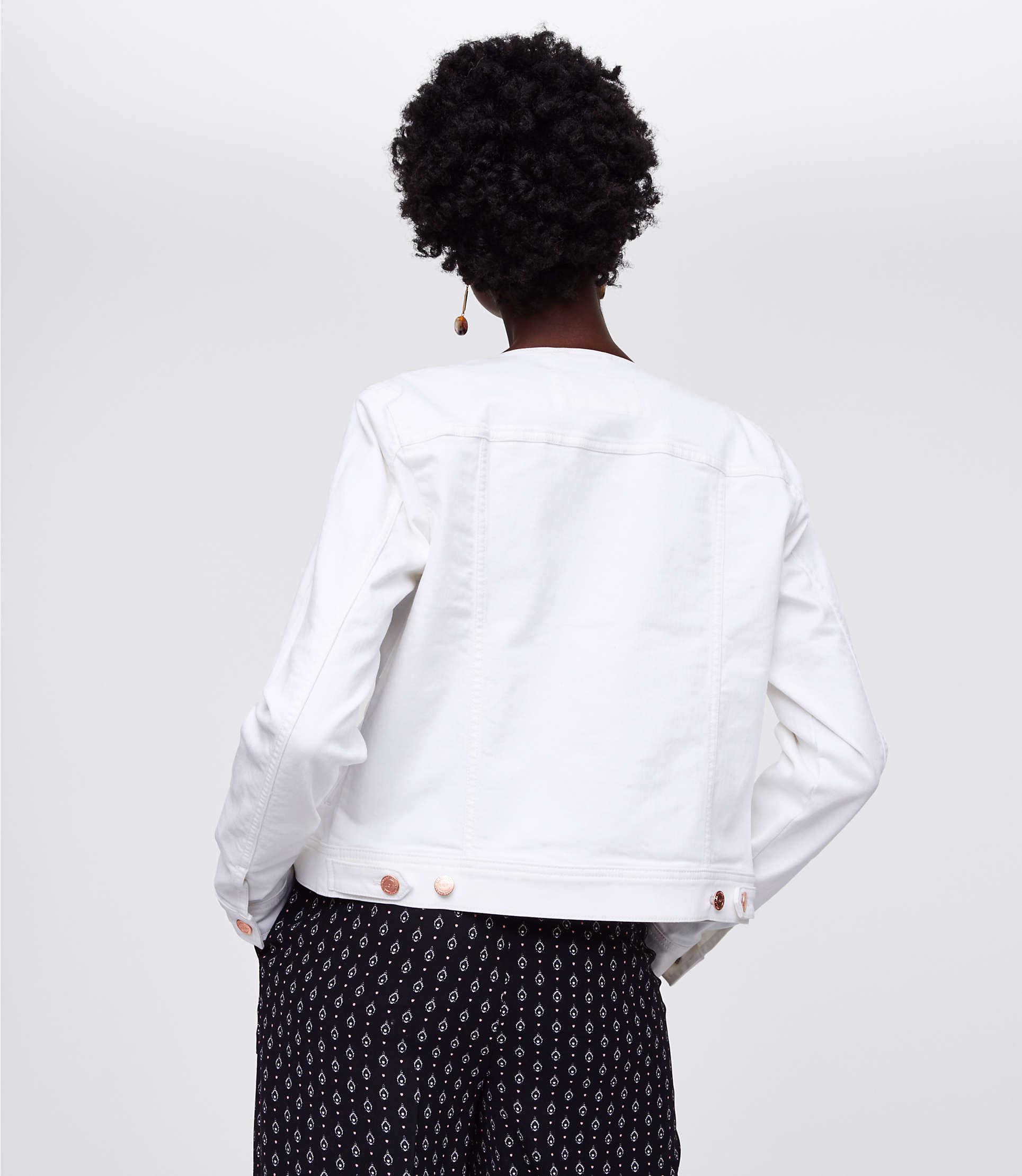 loft white denim jacket