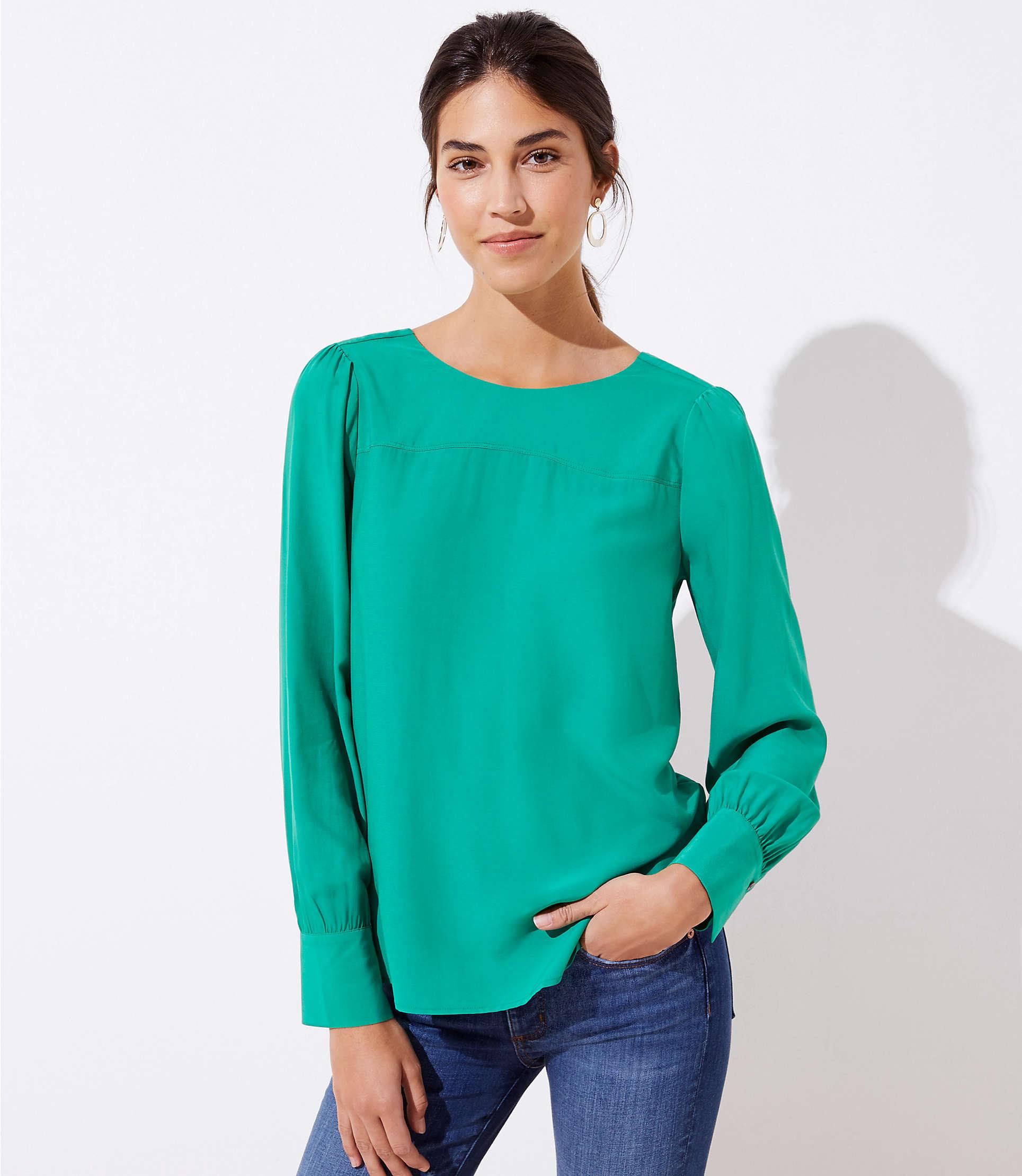 loft green blouse