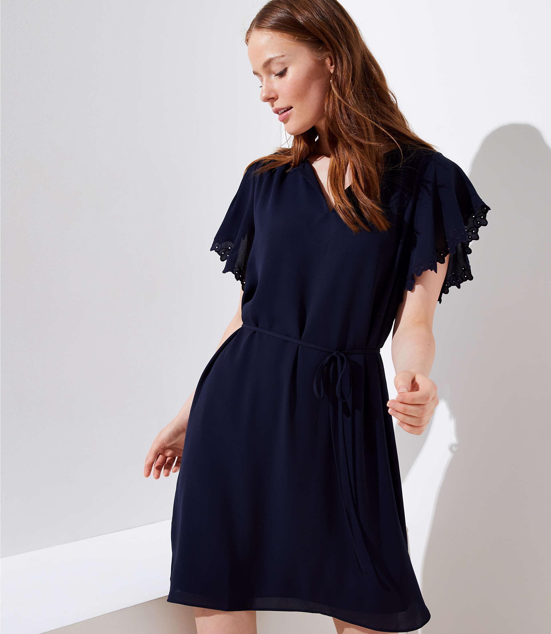 loft navy blue dress
