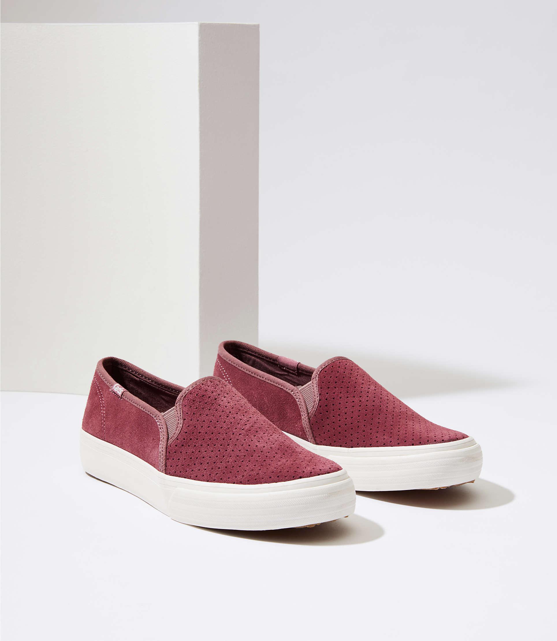 keds double decker perf suede sneakers