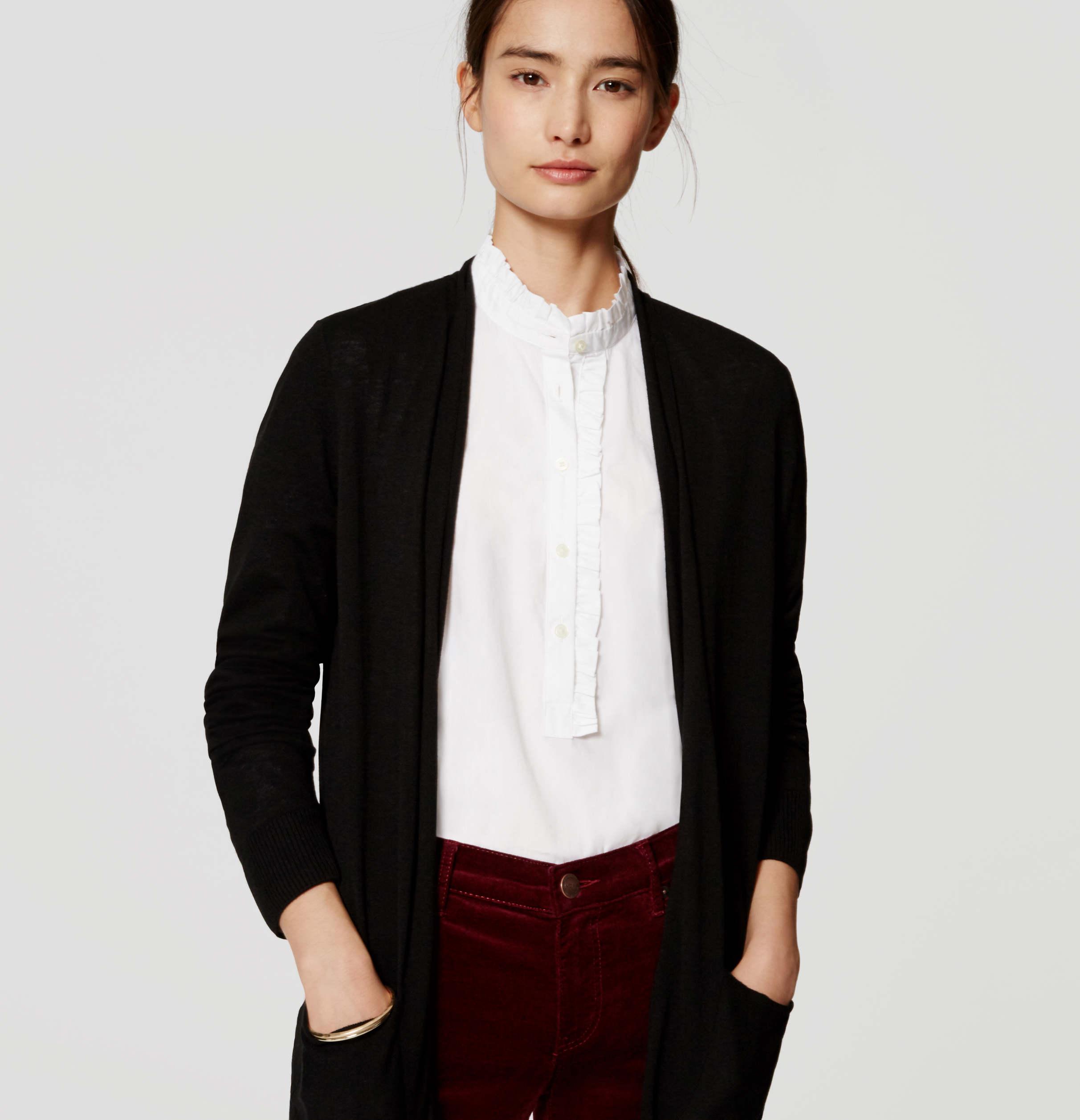 loft black cardigan