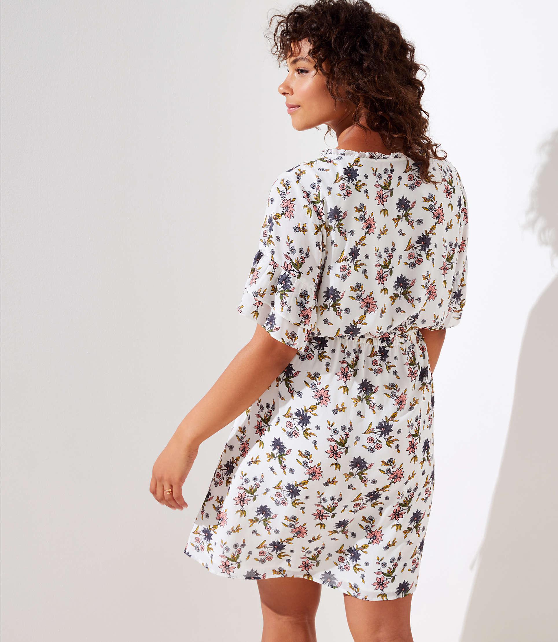 loft wildflower flounce dress
