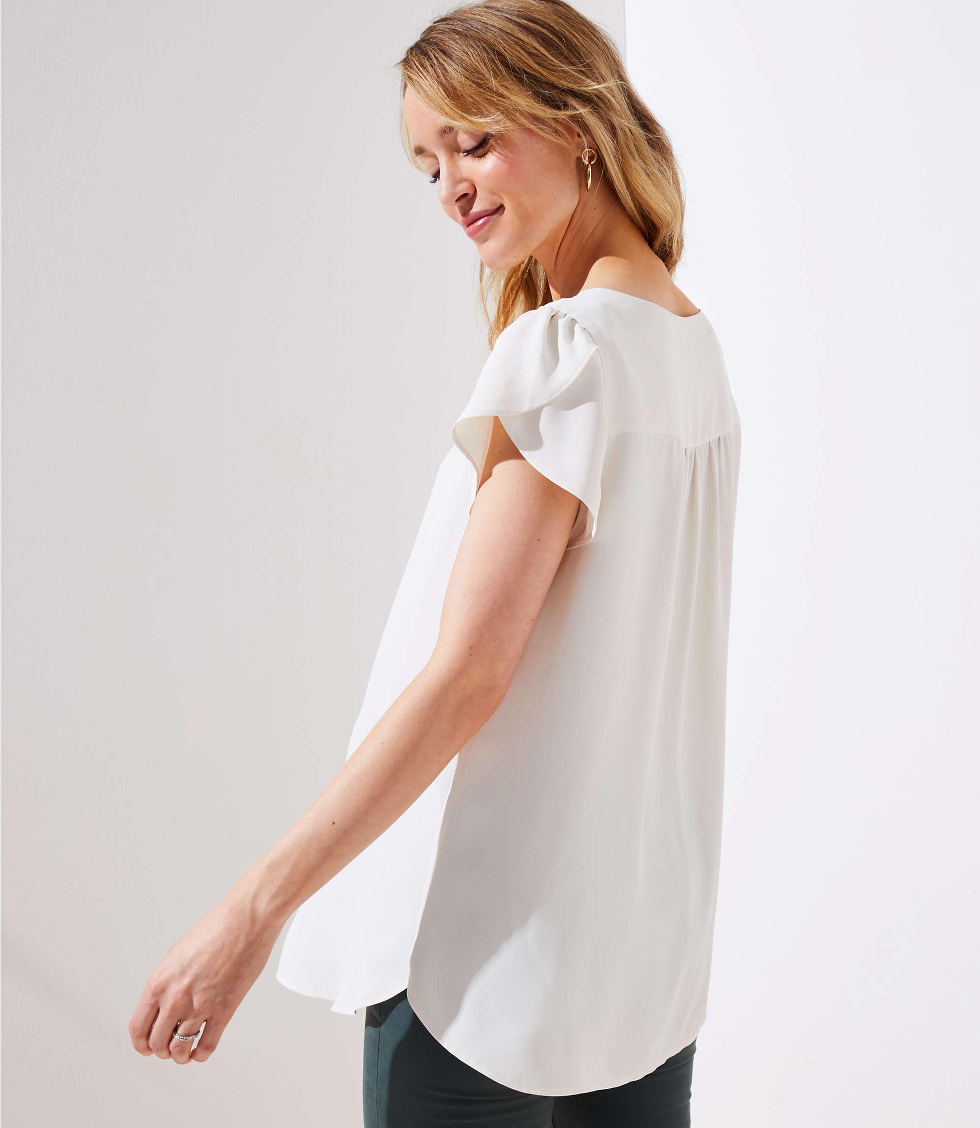 loft petal sleeve top
