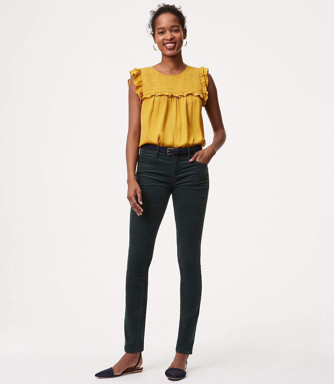 loft modern skinny corduroy pants