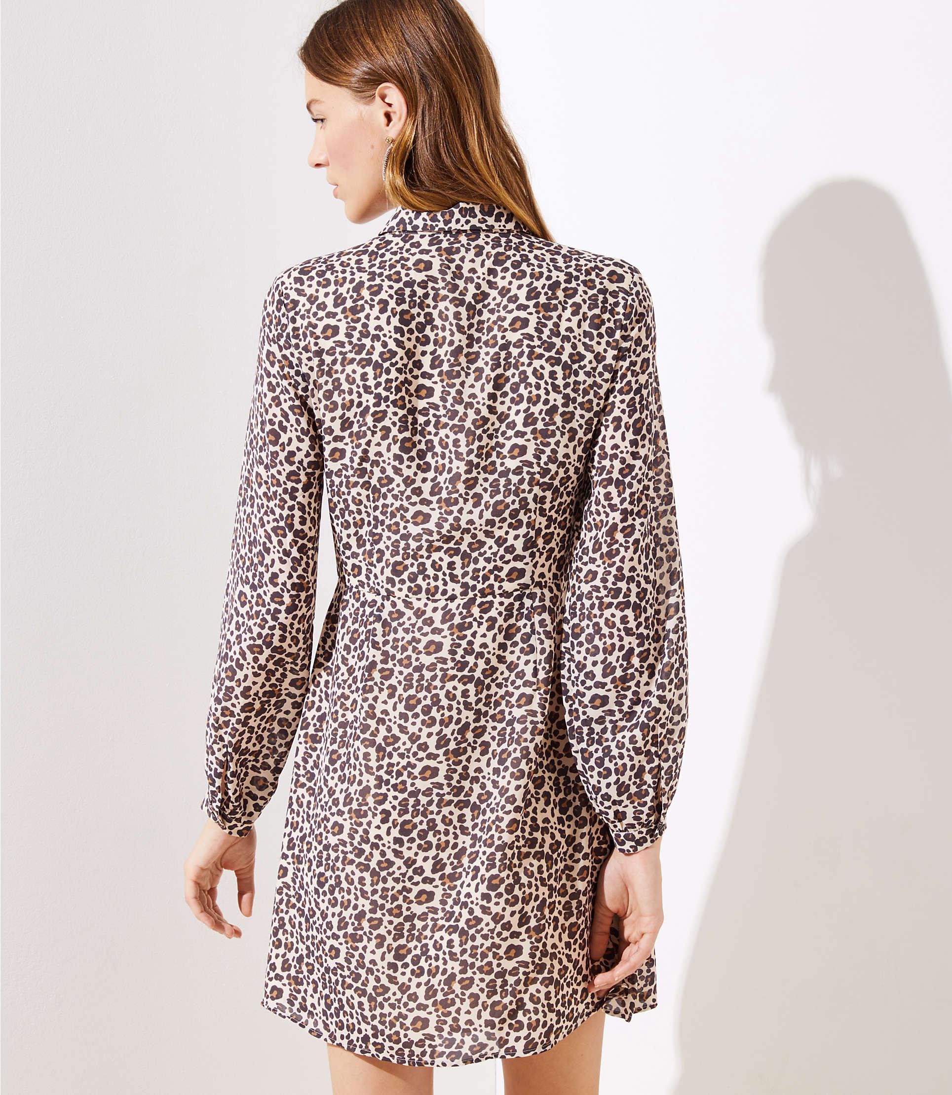 loft animal print dress