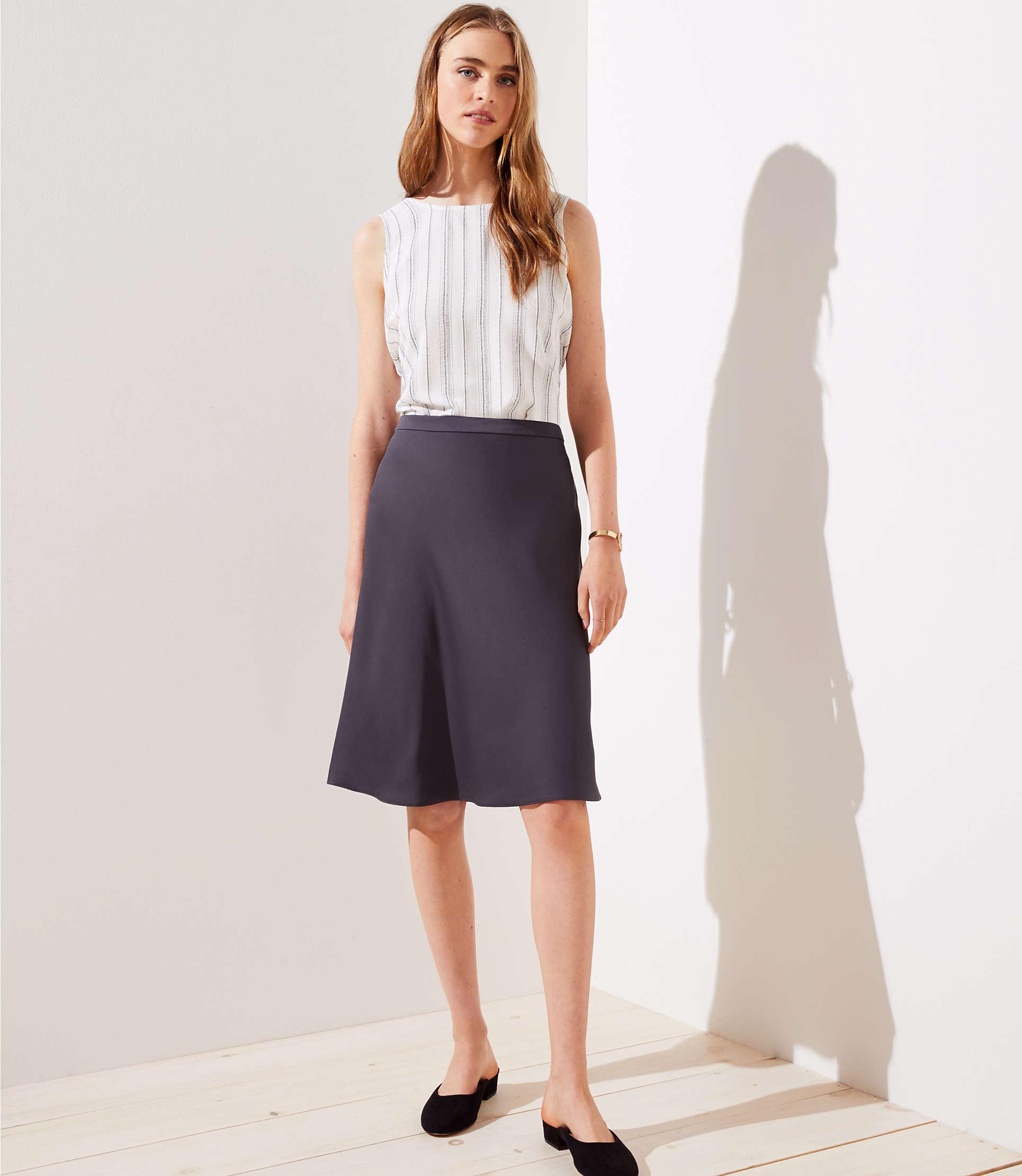 mid length satin skirts petite