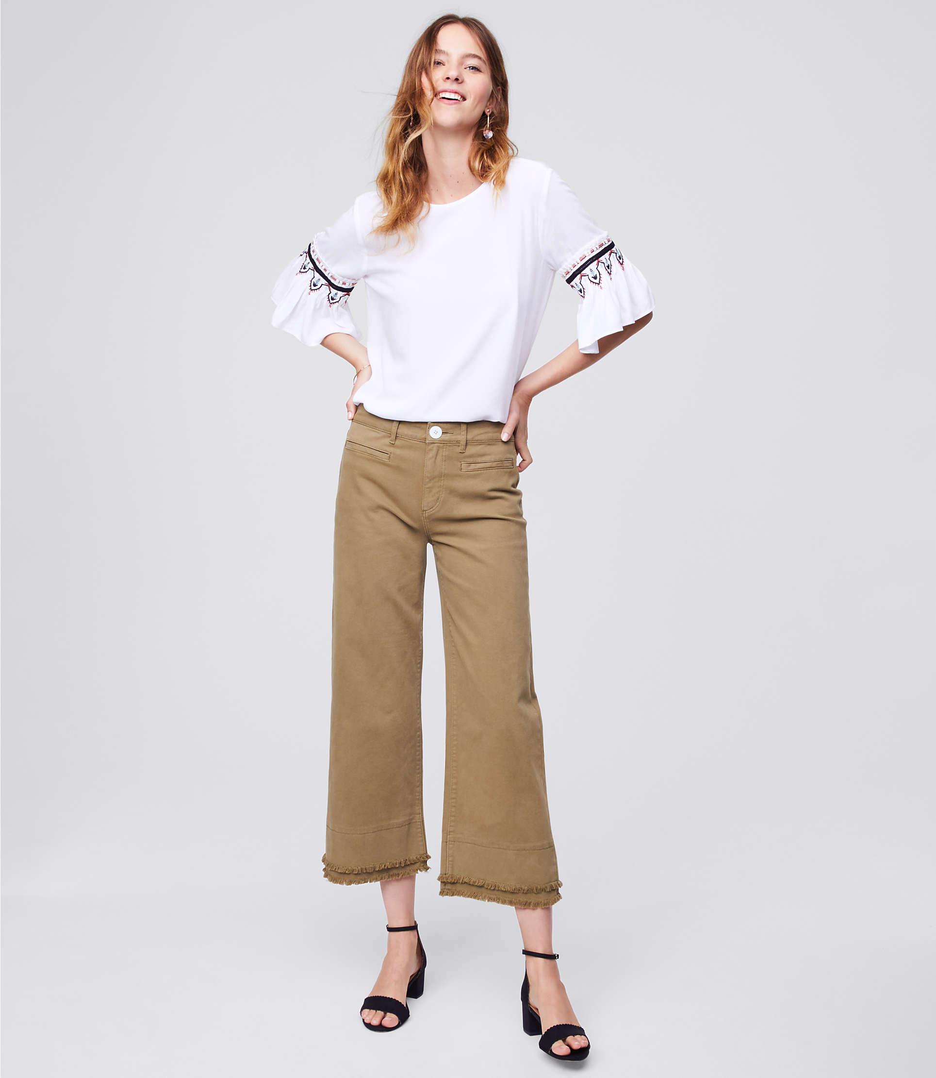 loft wide leg crop jeans