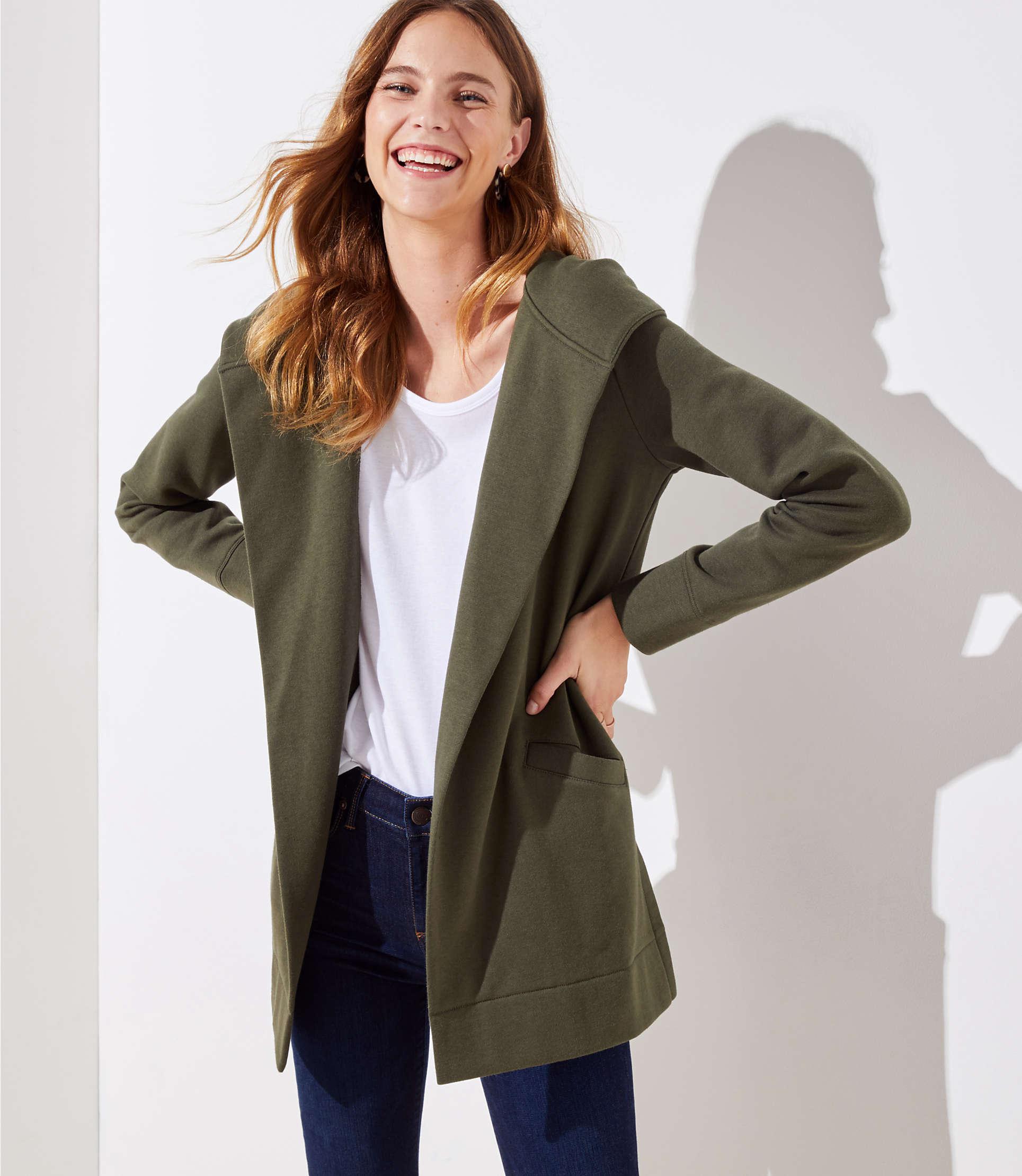 loft hooded cardigan