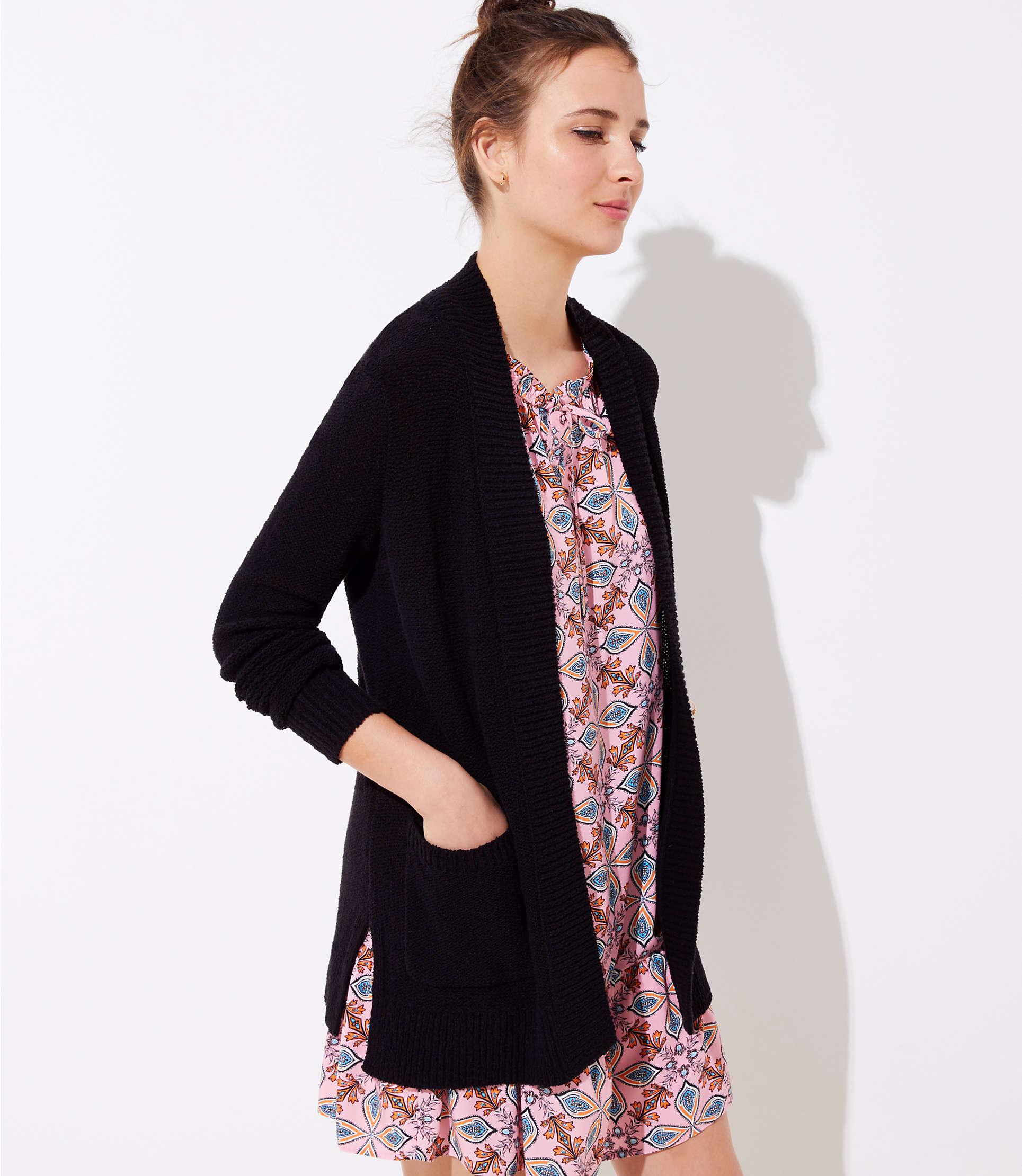 loft black cardigan