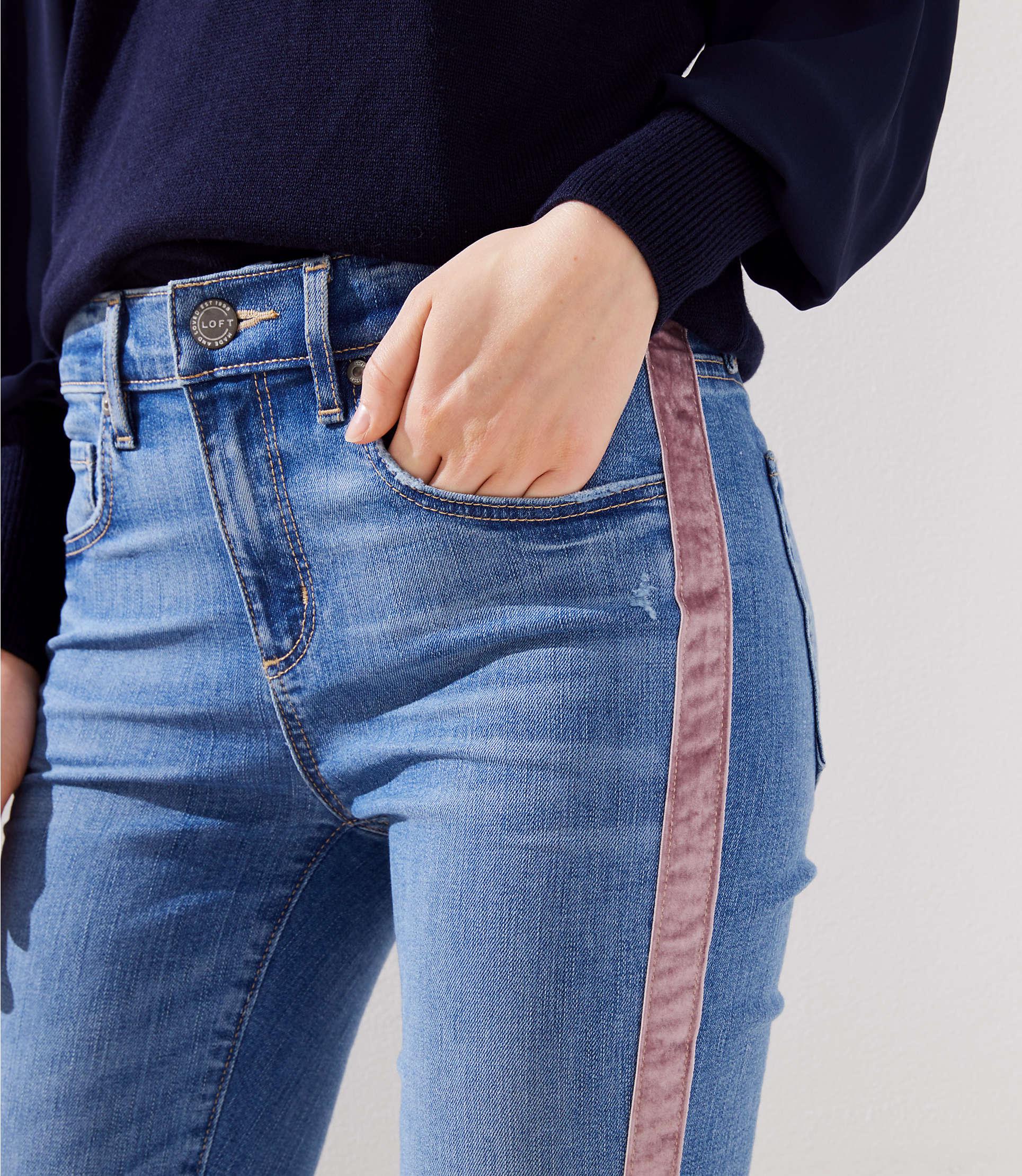 velvet stripe jeans