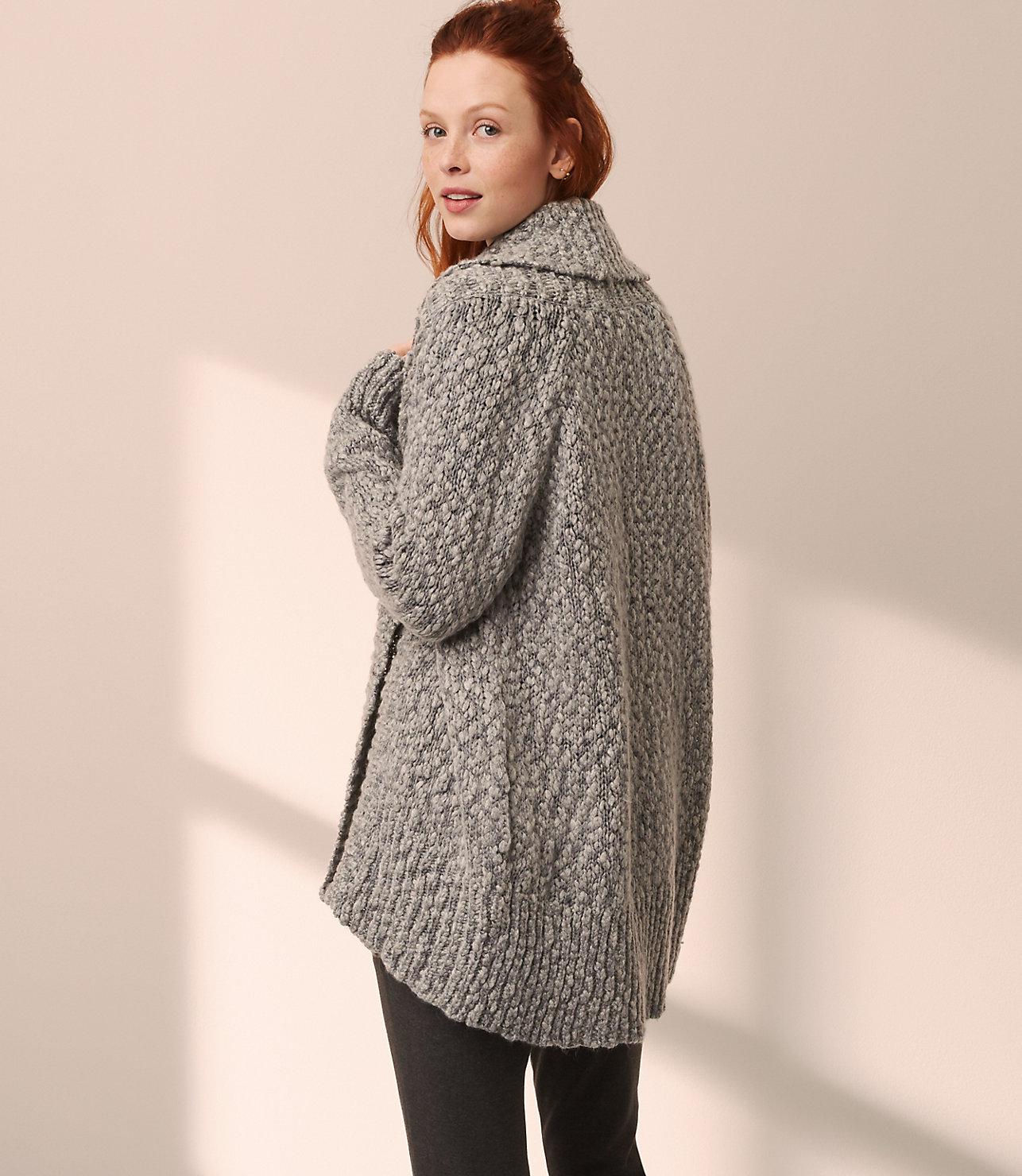 chunky shawl cardigan