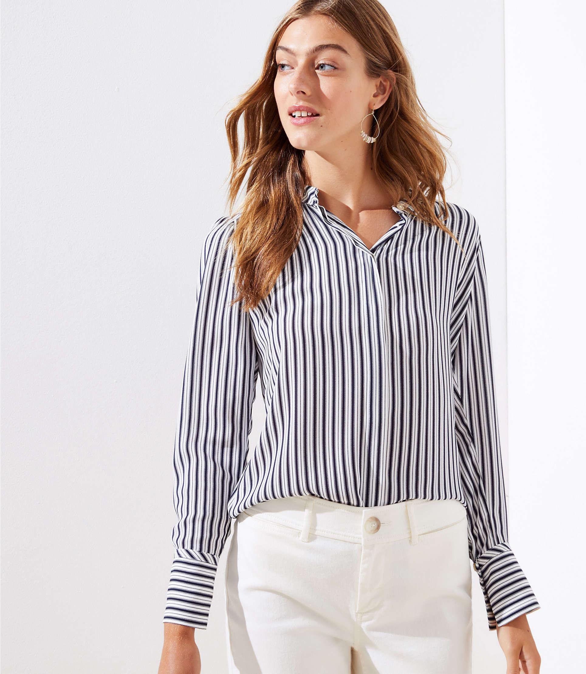 loft striped blouse