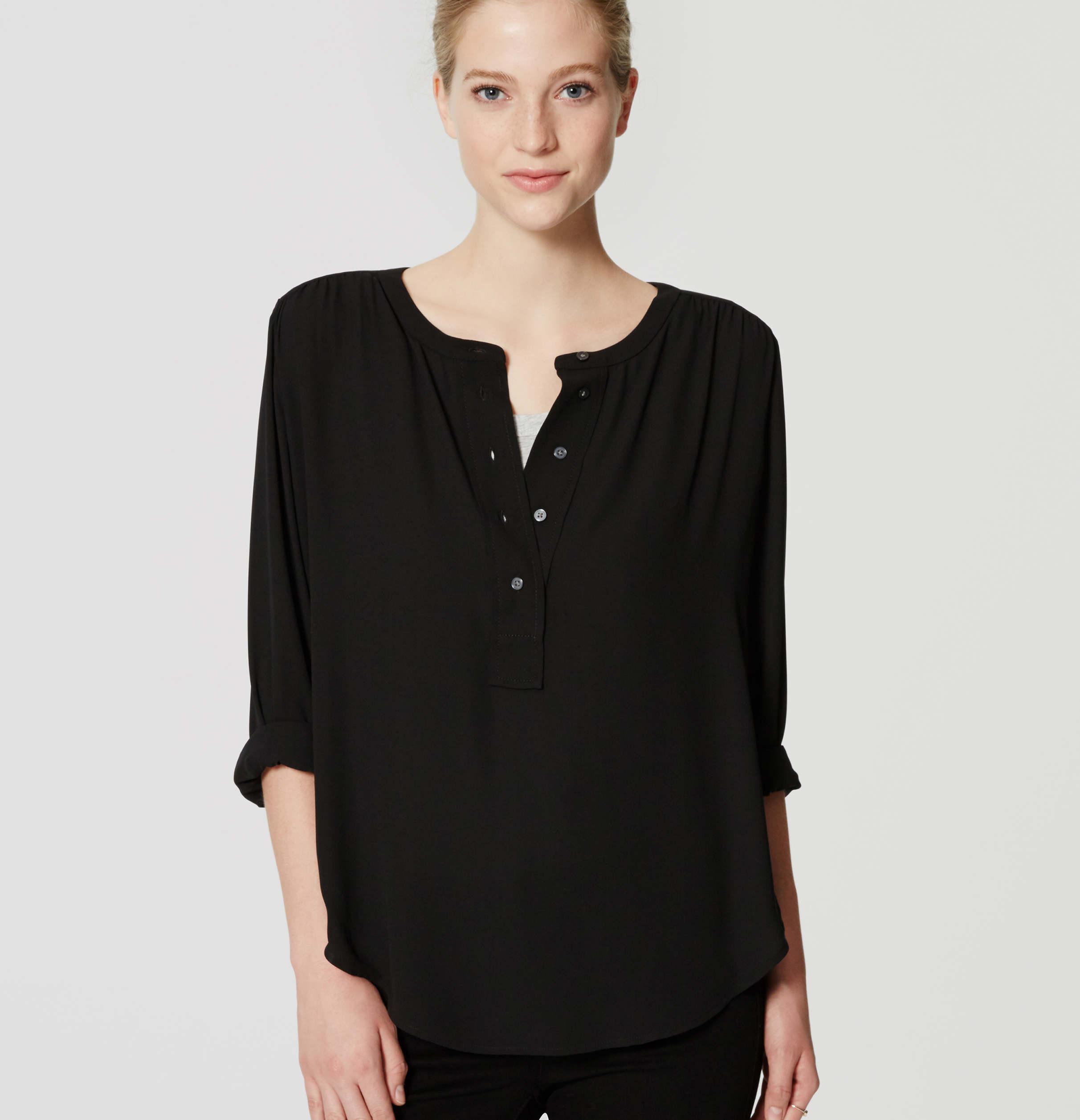 loft henley blouse